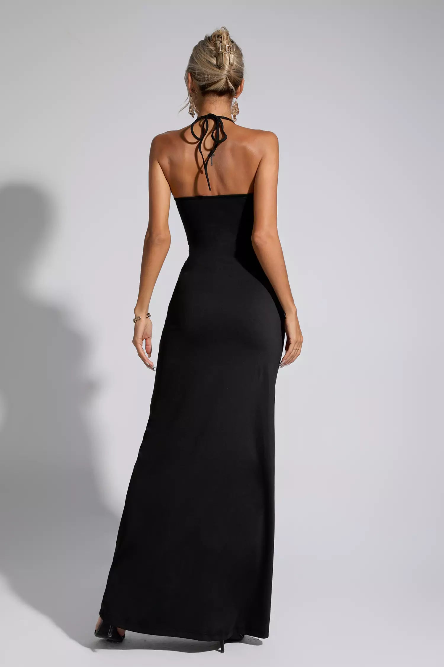 Cliff Black Floral Maxi Dress