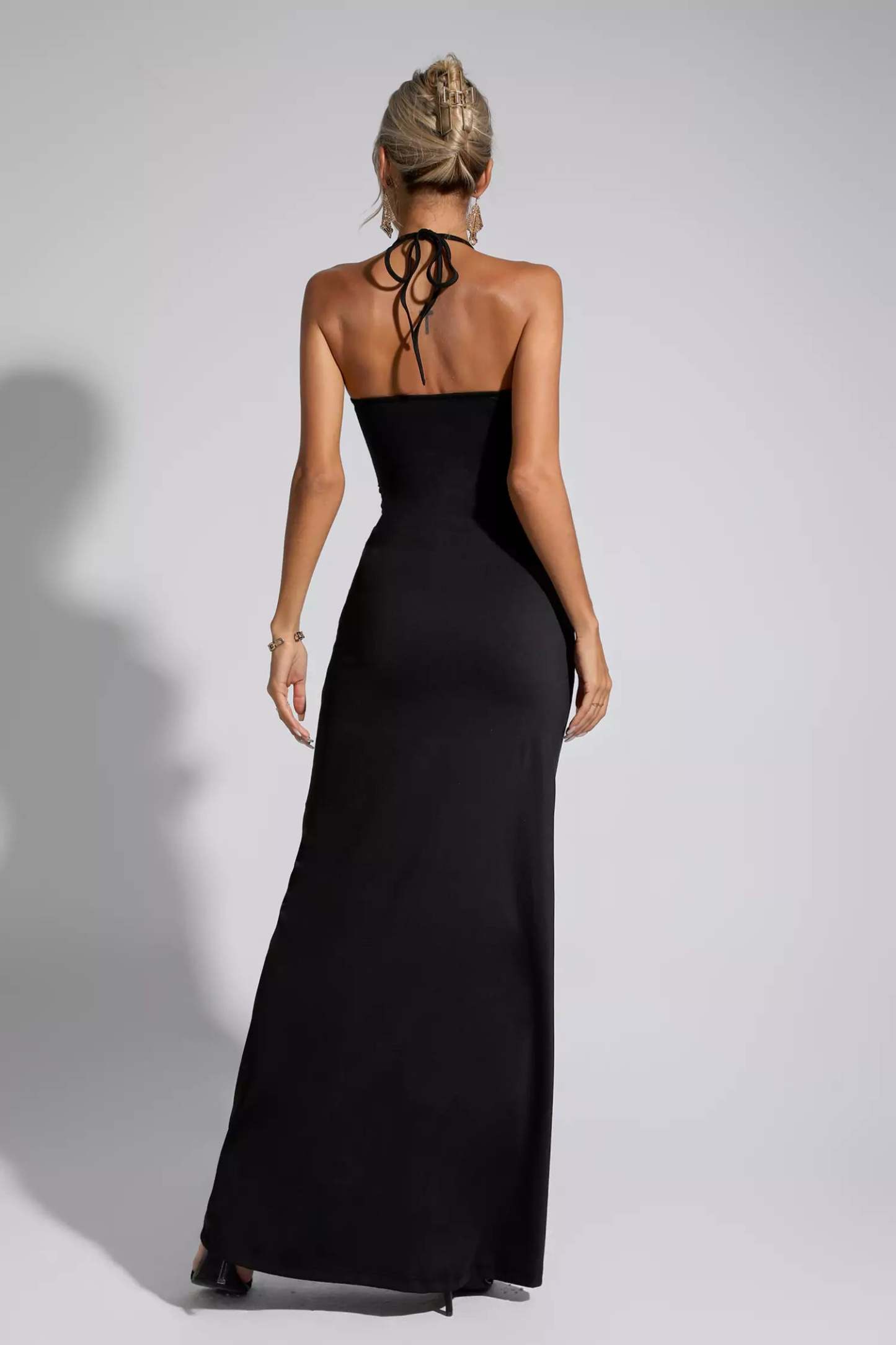 Cliff Black Floral Maxi Dress