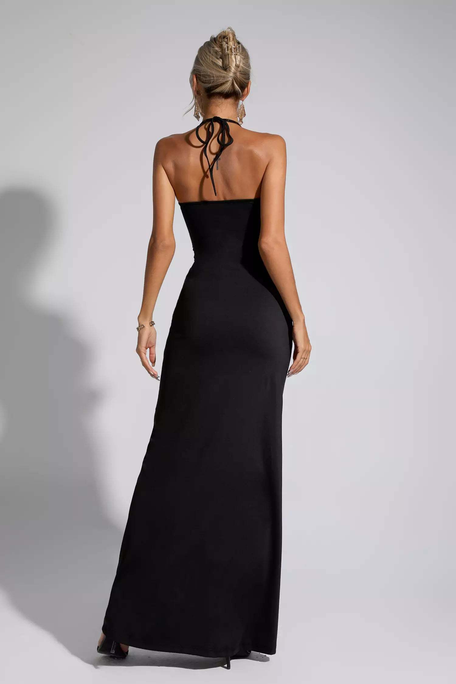Cliff Black Floral Maxi Dress