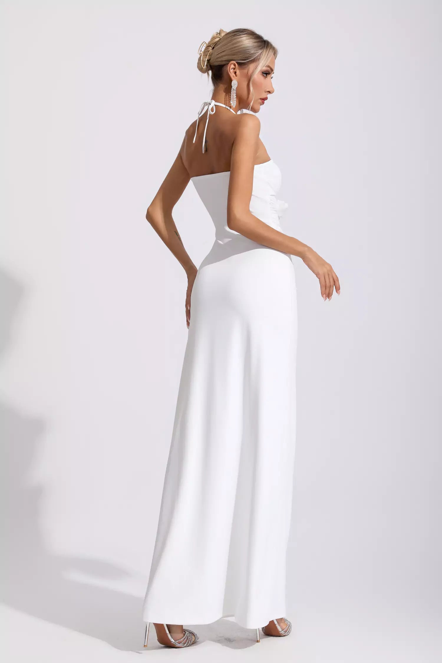 Cliff White Floral Maxi Dress