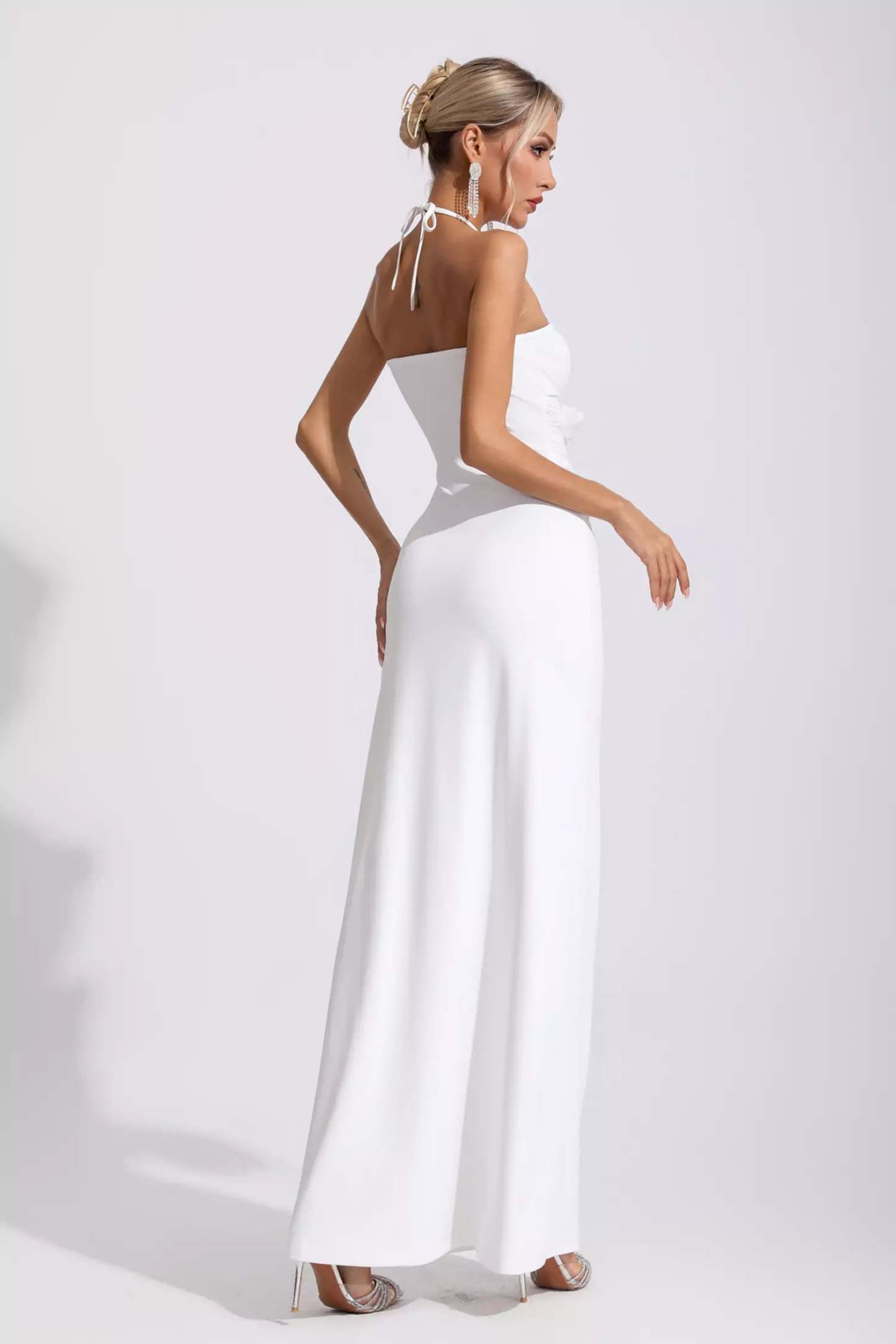 Cliff White Floral Maxi Dress