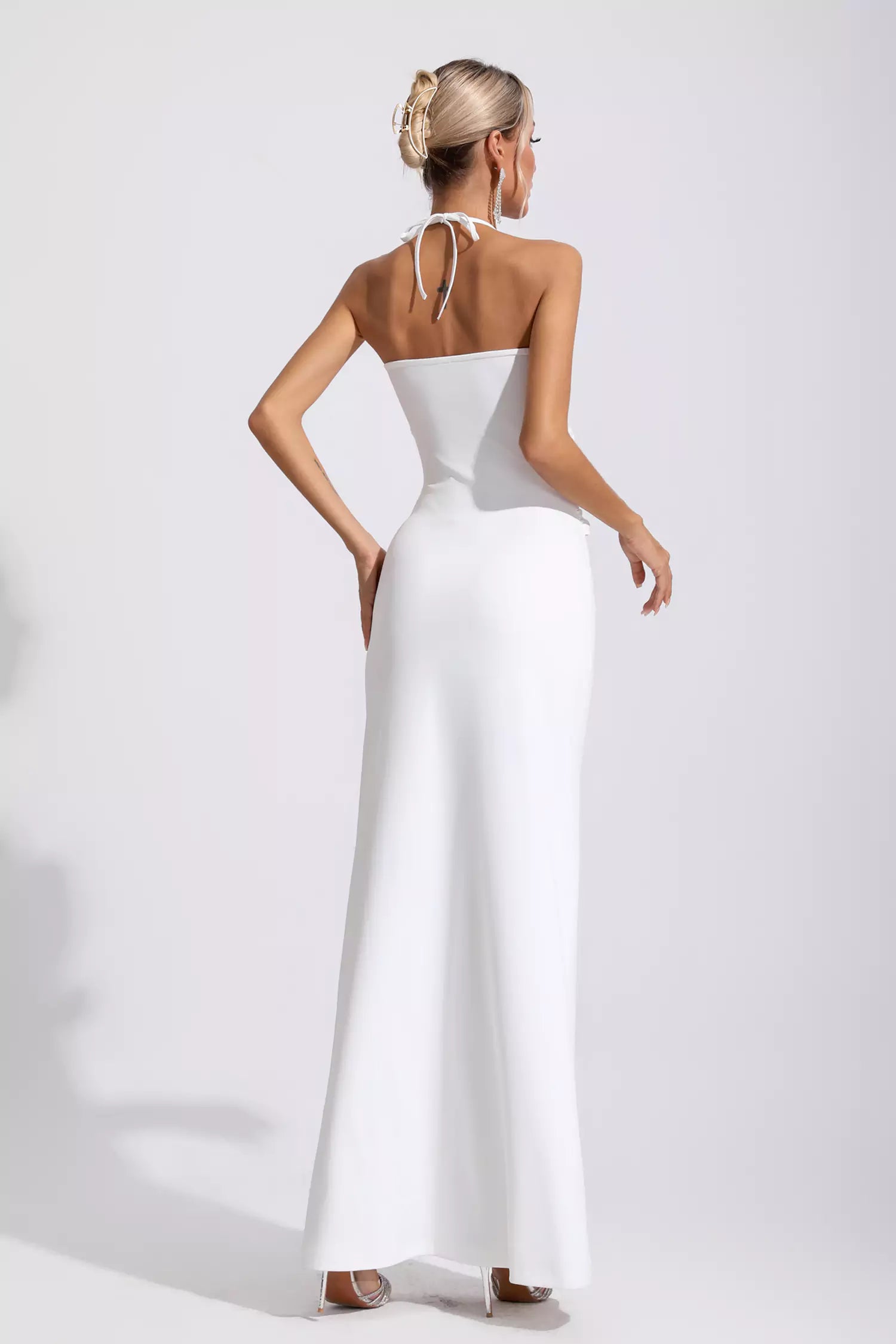 Cliff White Floral Maxi Dress
