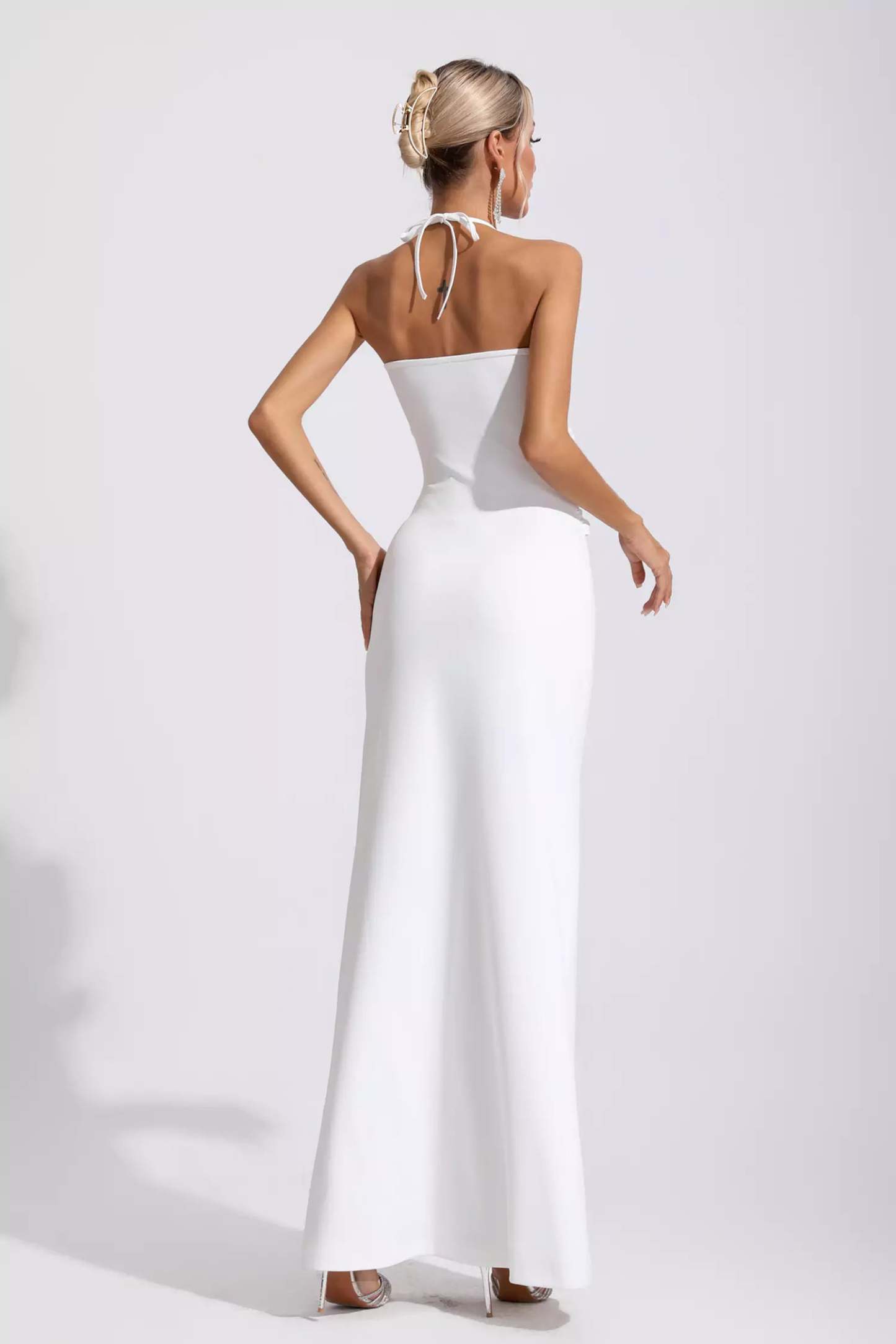 Cliff White Floral Maxi Dress