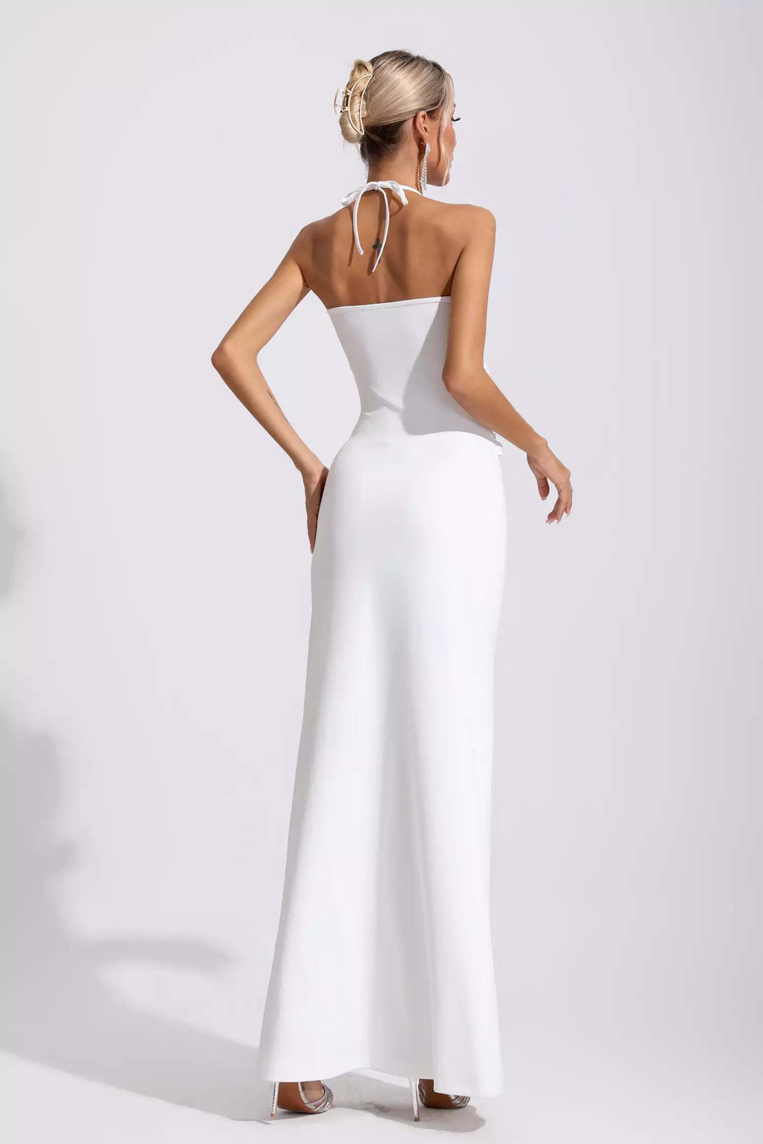 Cliff White Floral Maxi Dress