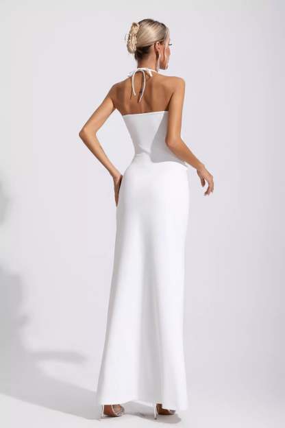 Cliff White Floral Maxi Dress