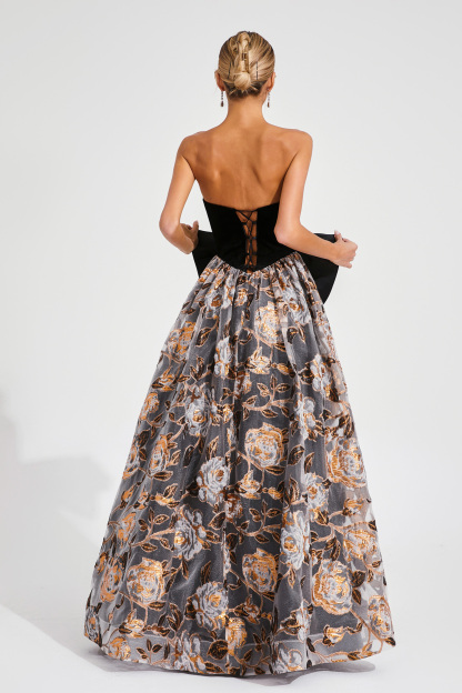 Kennan Black Bow Off Shoulder Dress
