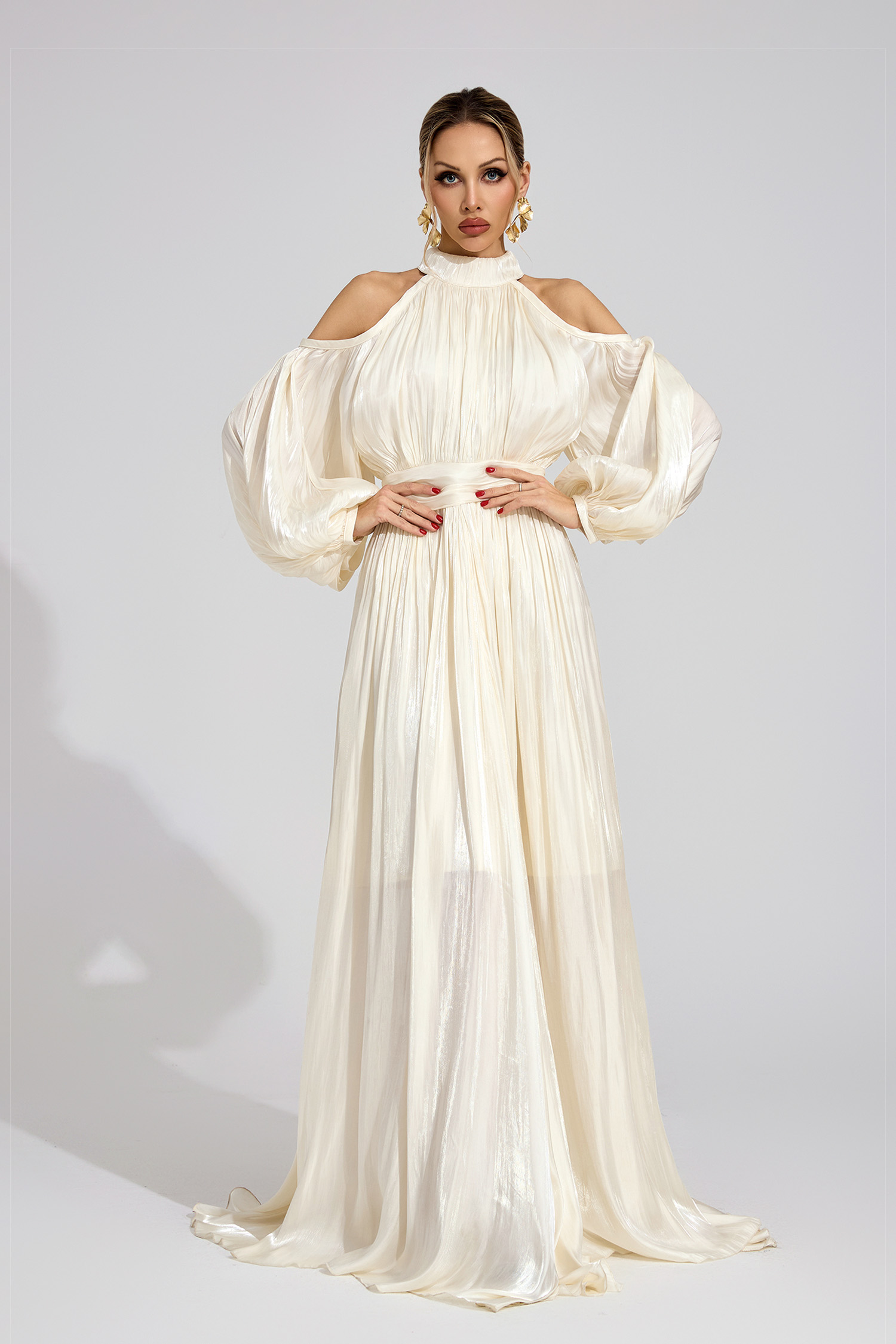 Core White Halter Maxi Dress