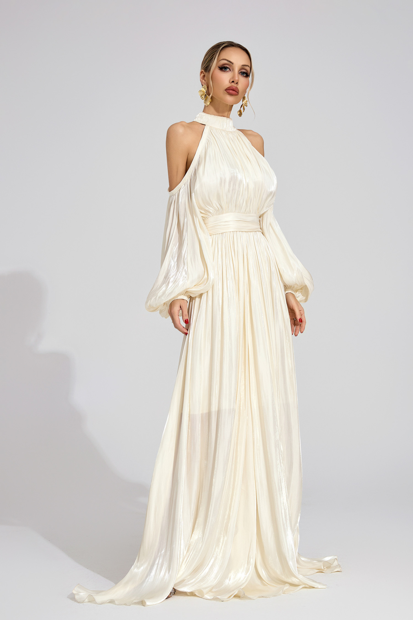 Core White Halter Maxi Dress