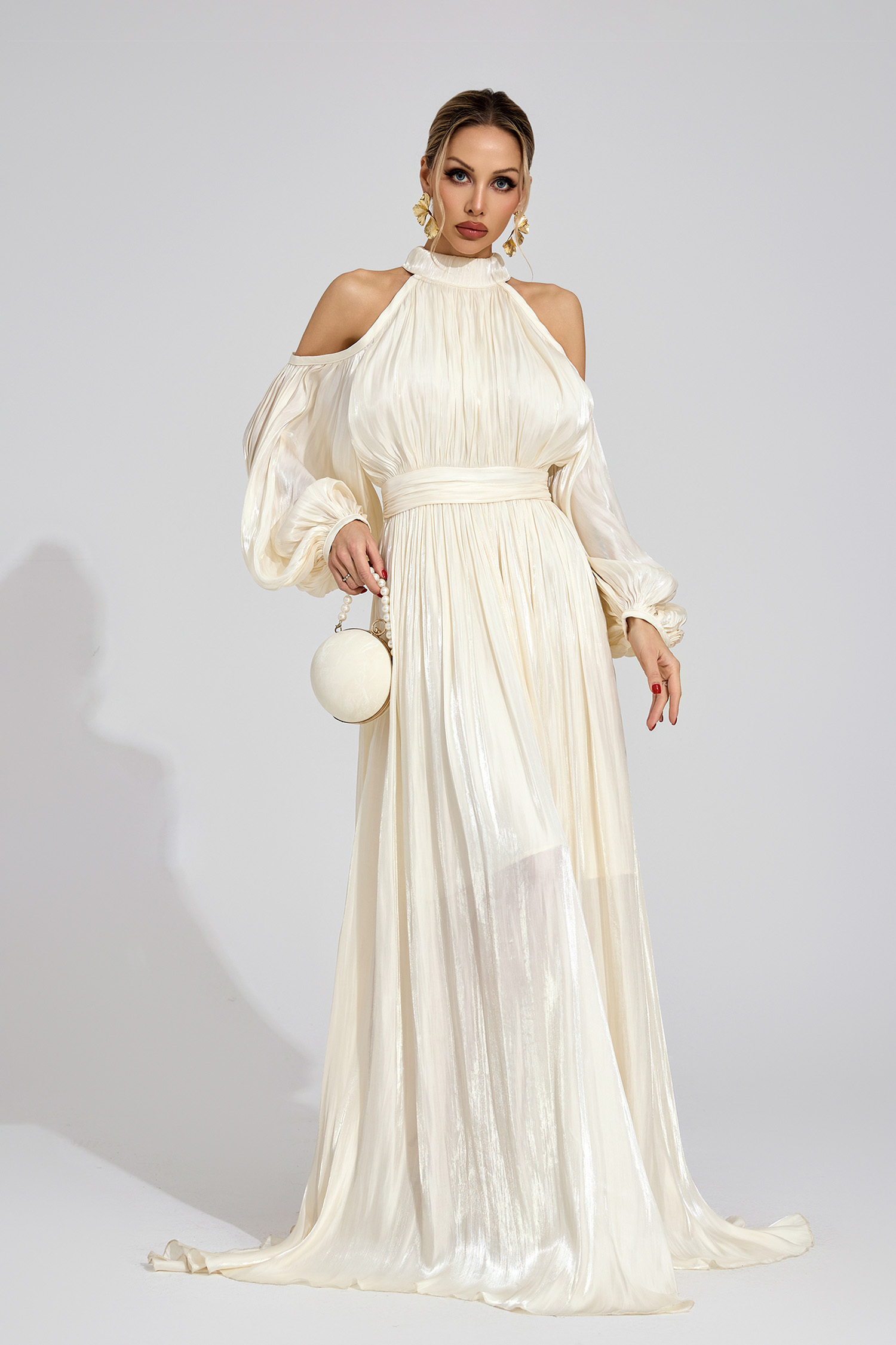 Core White Halter Maxi Dress