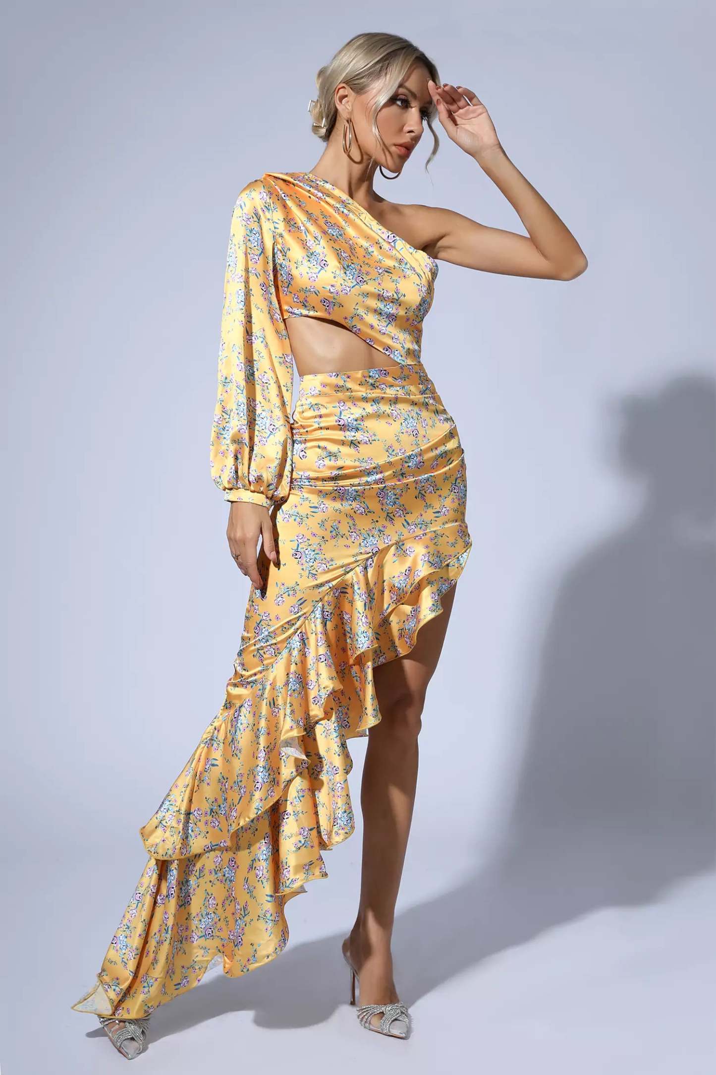 Dewey Yellow Floral Maxi Dress