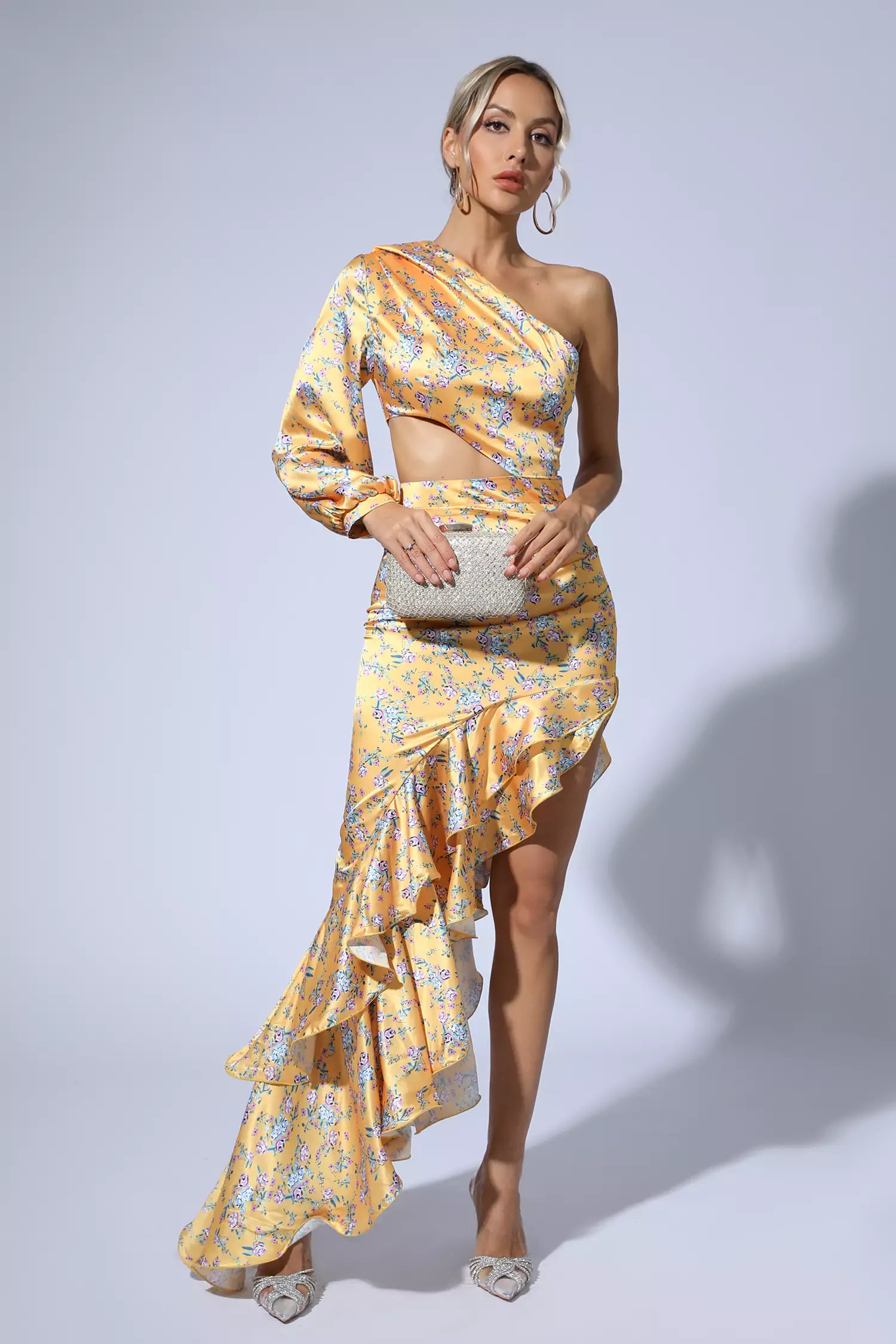 Dewey Yellow Floral Maxi Dress