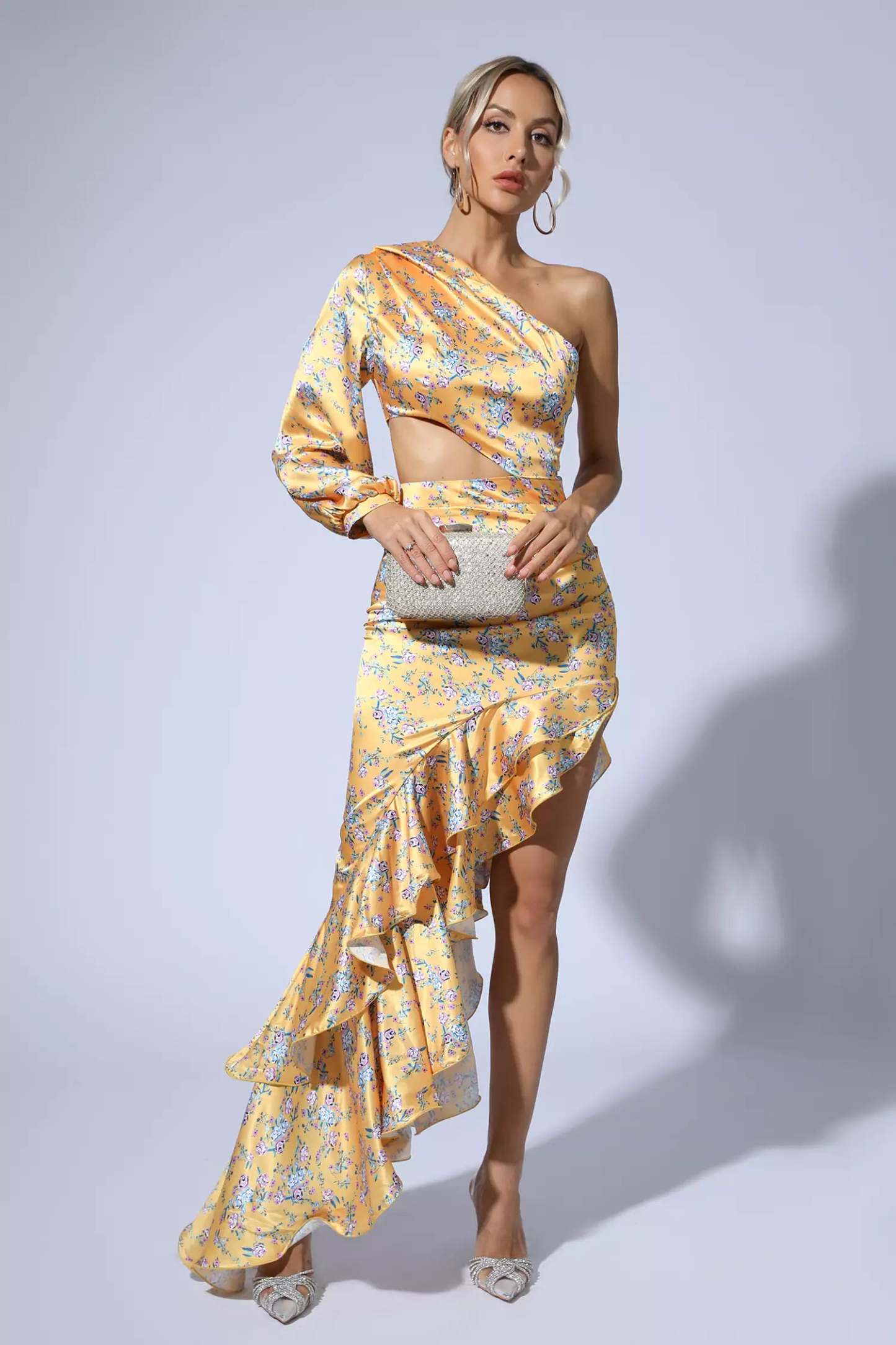 Dewey Yellow Floral Maxi Dress
