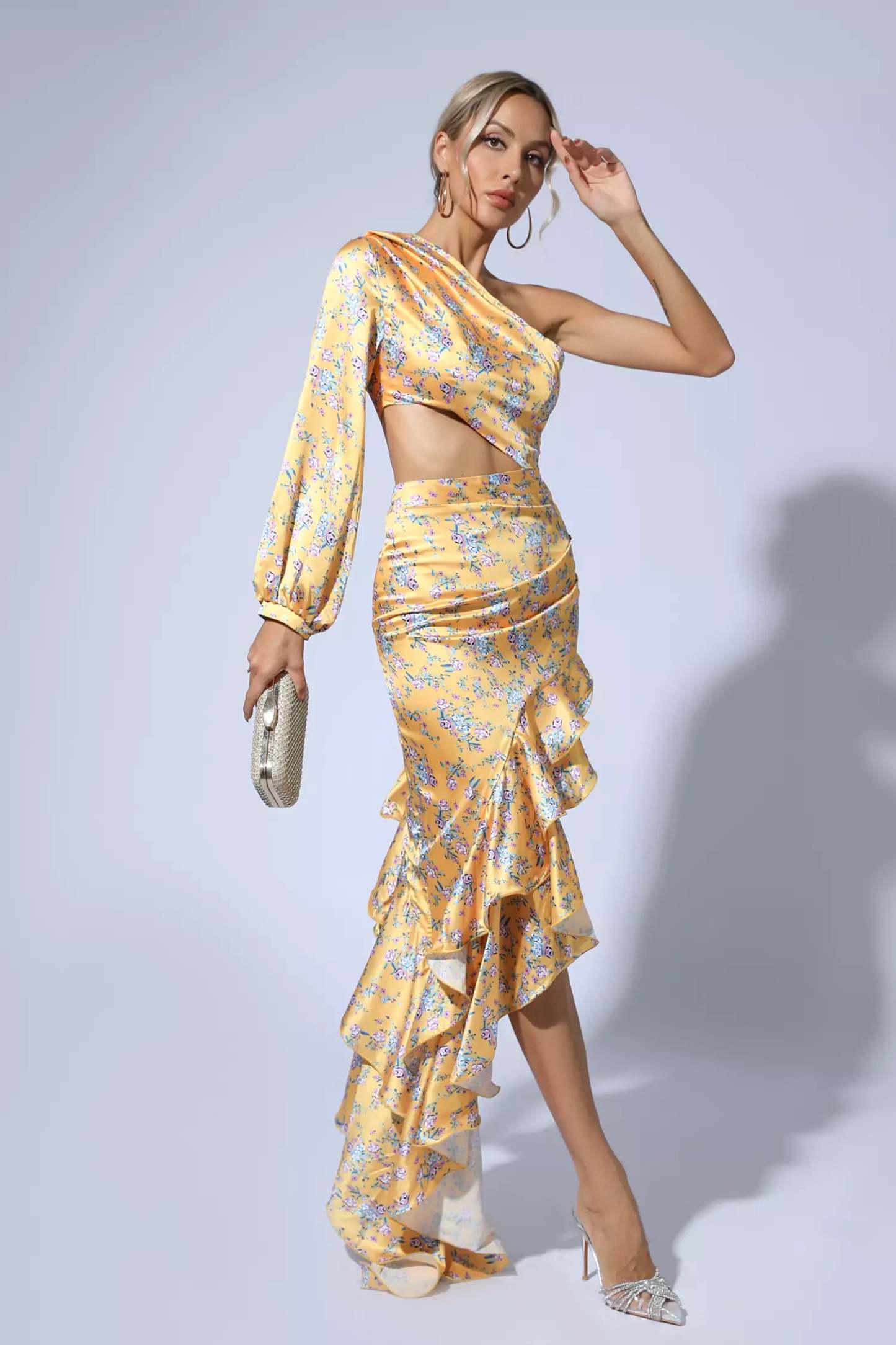 Dewey Yellow Floral Maxi Dress