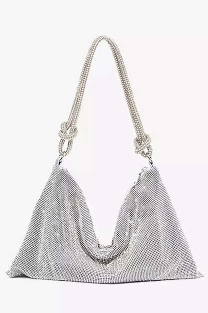 Crichton Silver Rhinestone Shoulder Bag