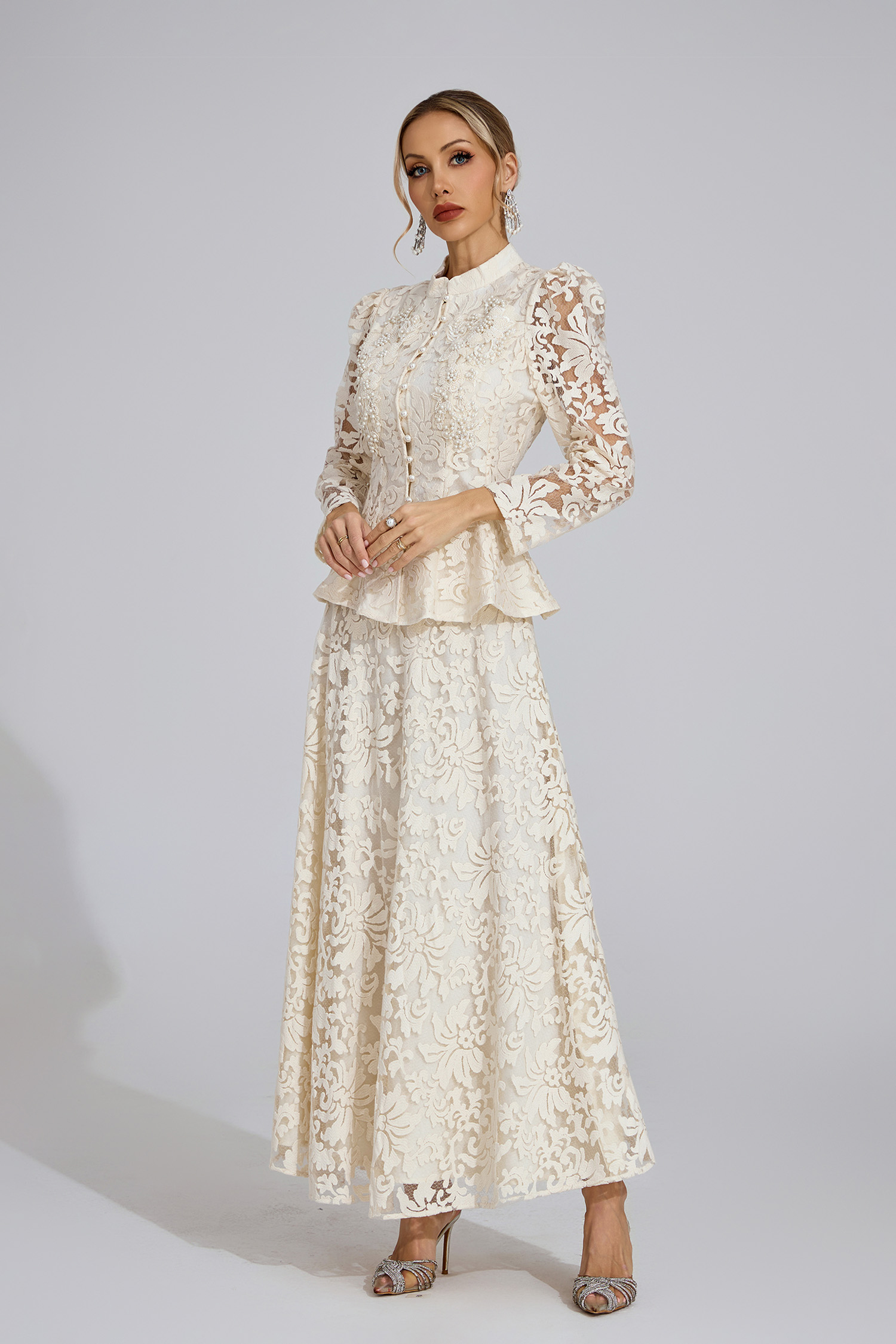 Haven Apricot Lace Two Piece Set