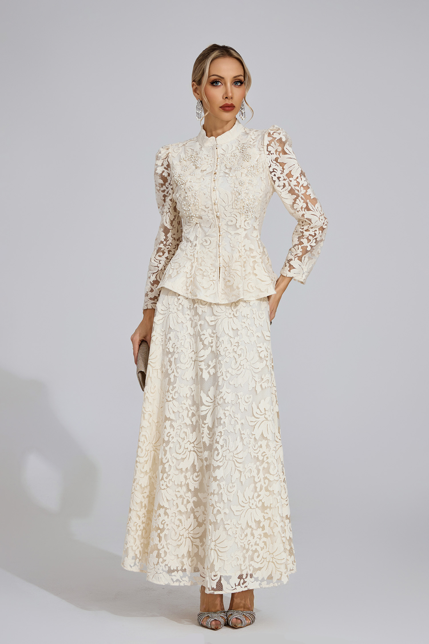 Haven Apricot Lace Two Piece Set