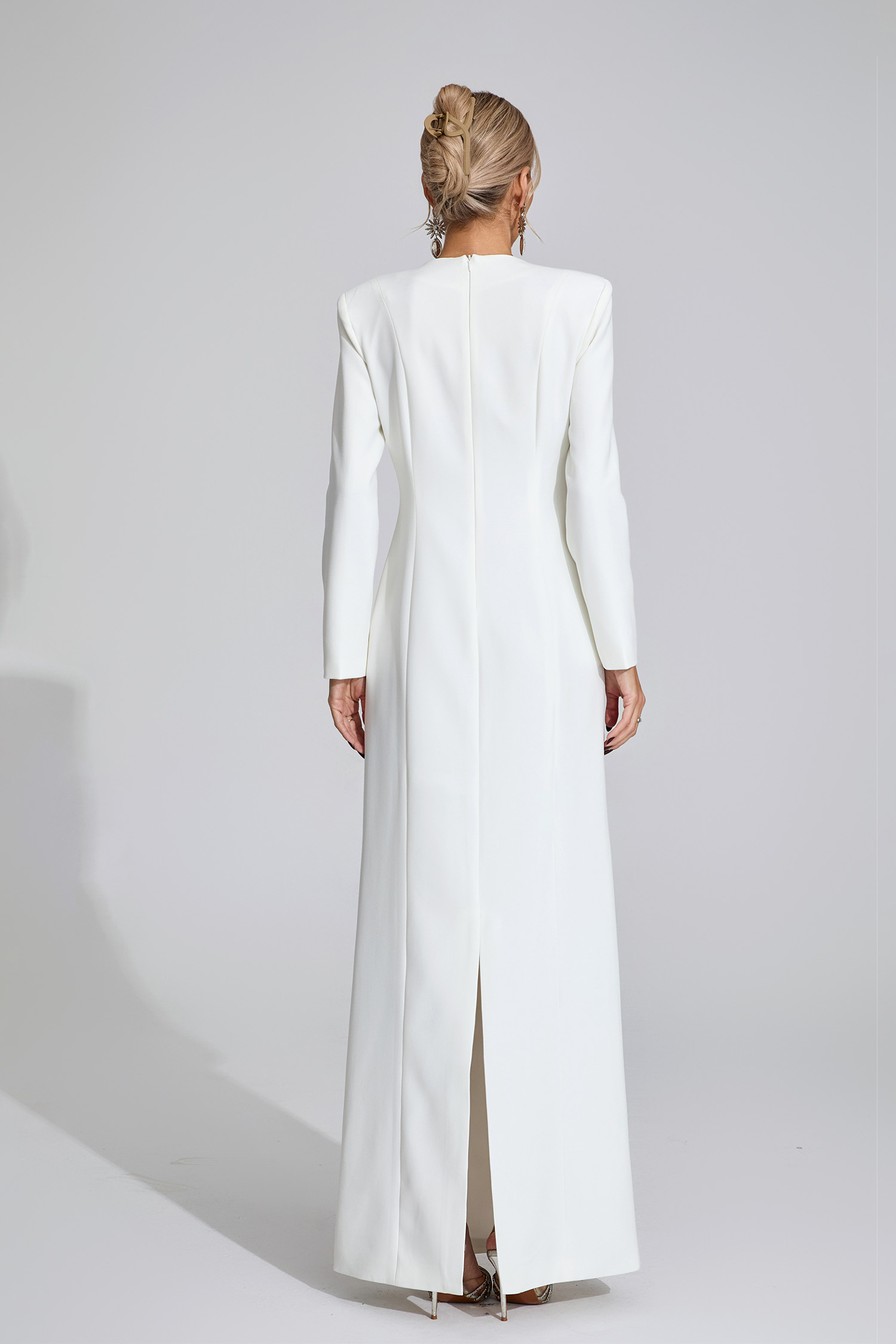  Fable White Diamond Maxi Dress