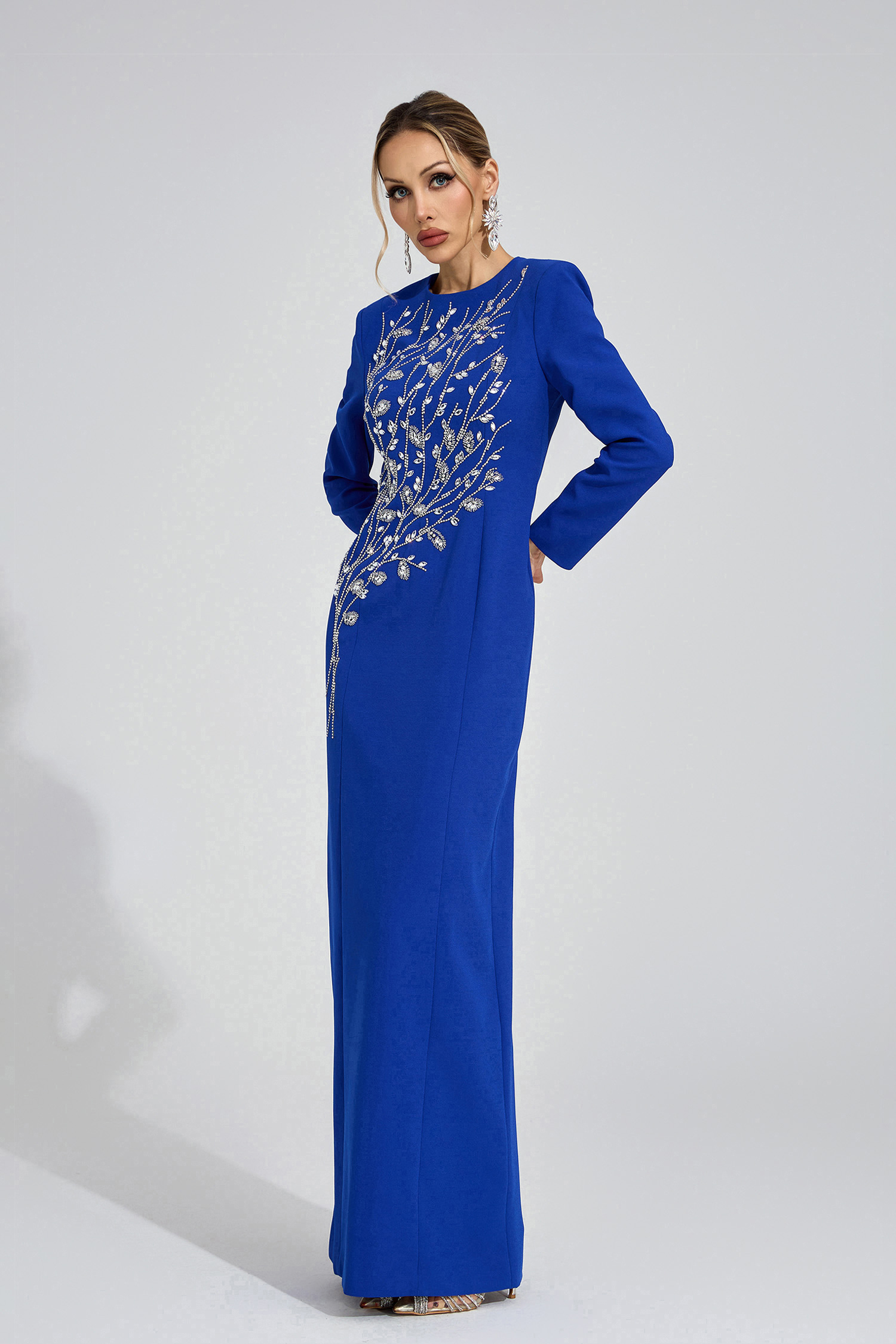 Fable Blue Diamond Maxi Dress