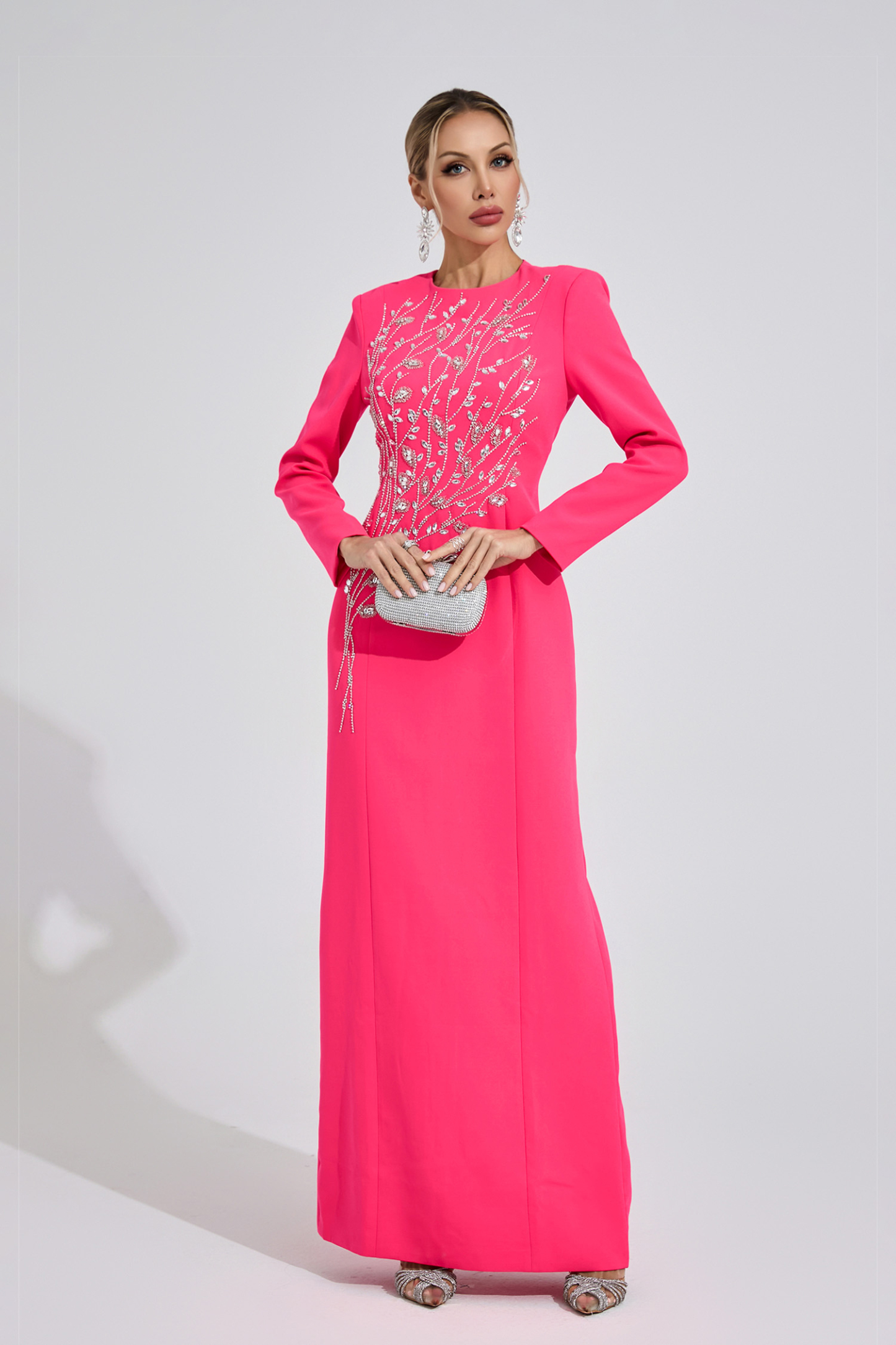 Fable Red Diamond Maxi Dress