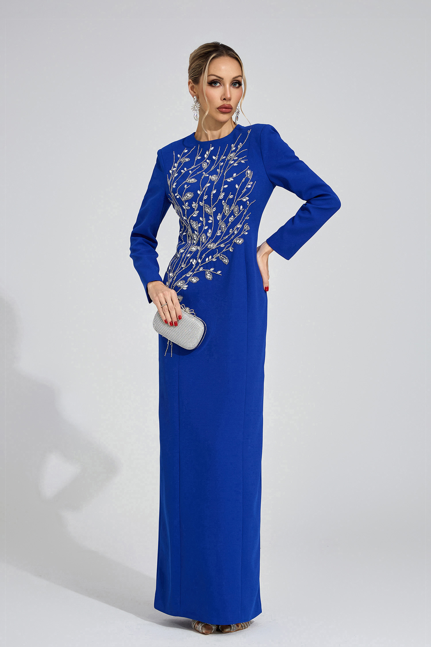 Fable Blue Diamond Maxi Dress