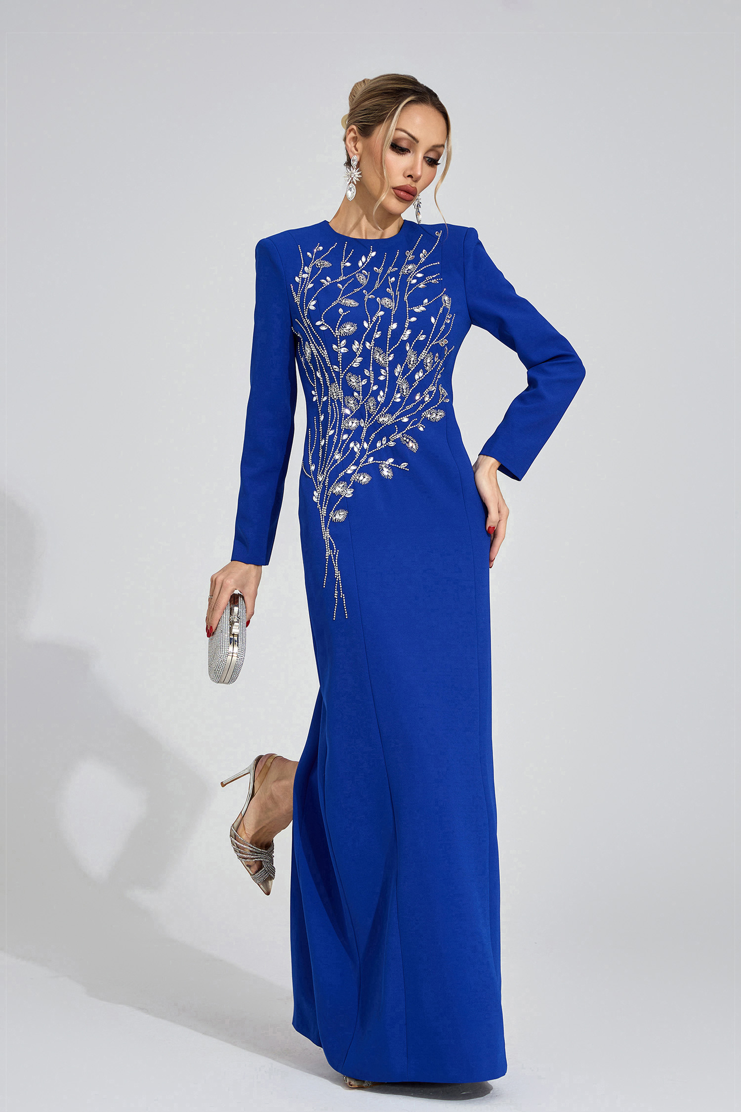 Fable Blue Diamond Maxi Dress