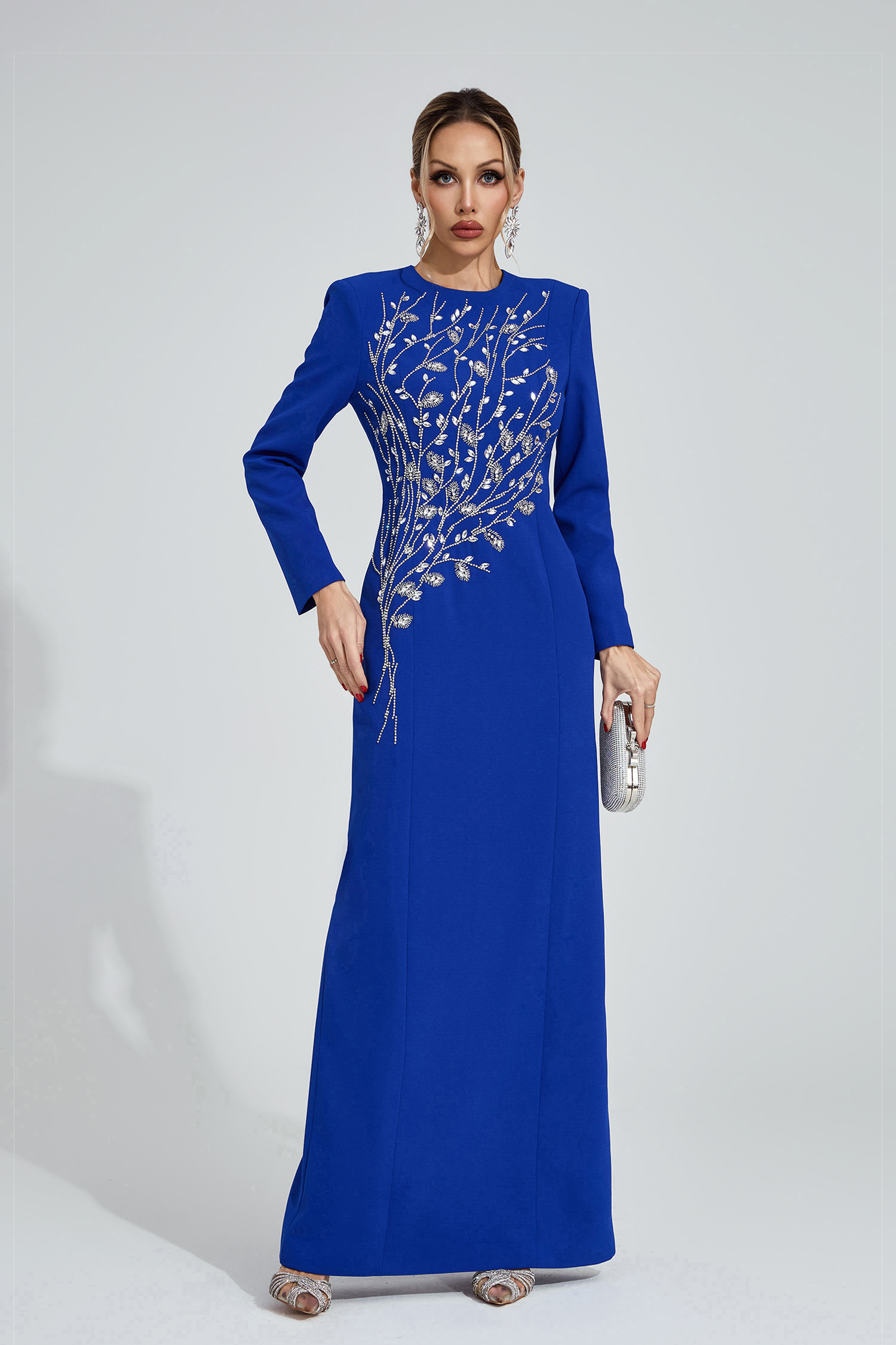 Fable Blue Diamond Maxi Dress