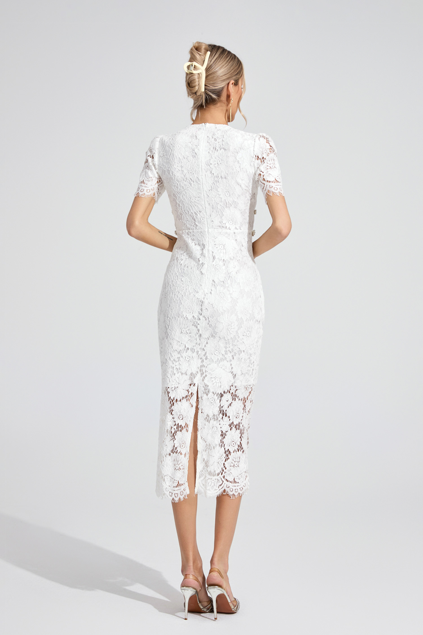 Nerys Ivory Lace Maxi Dress
