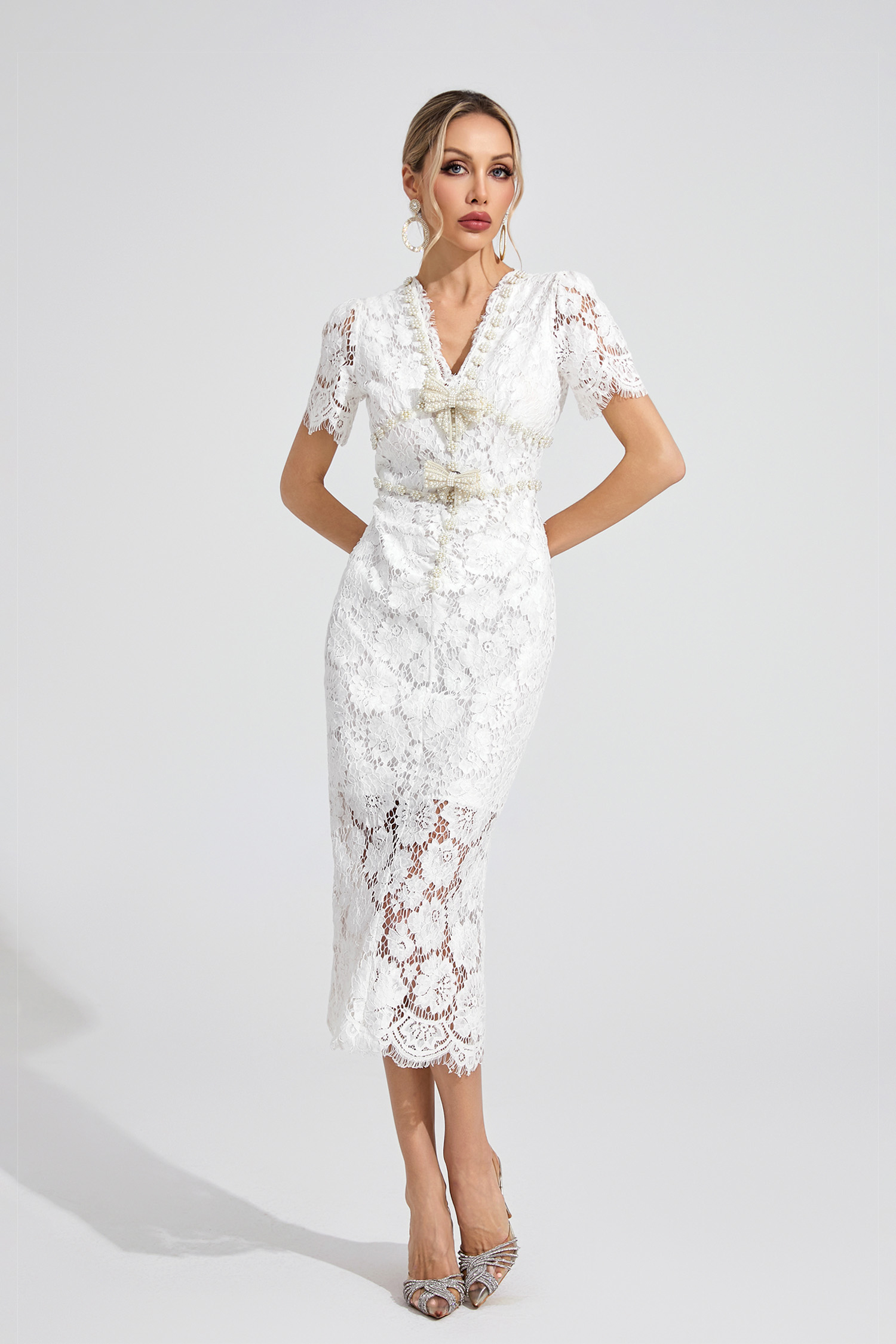 Nerys Ivory Lace Maxi Dress