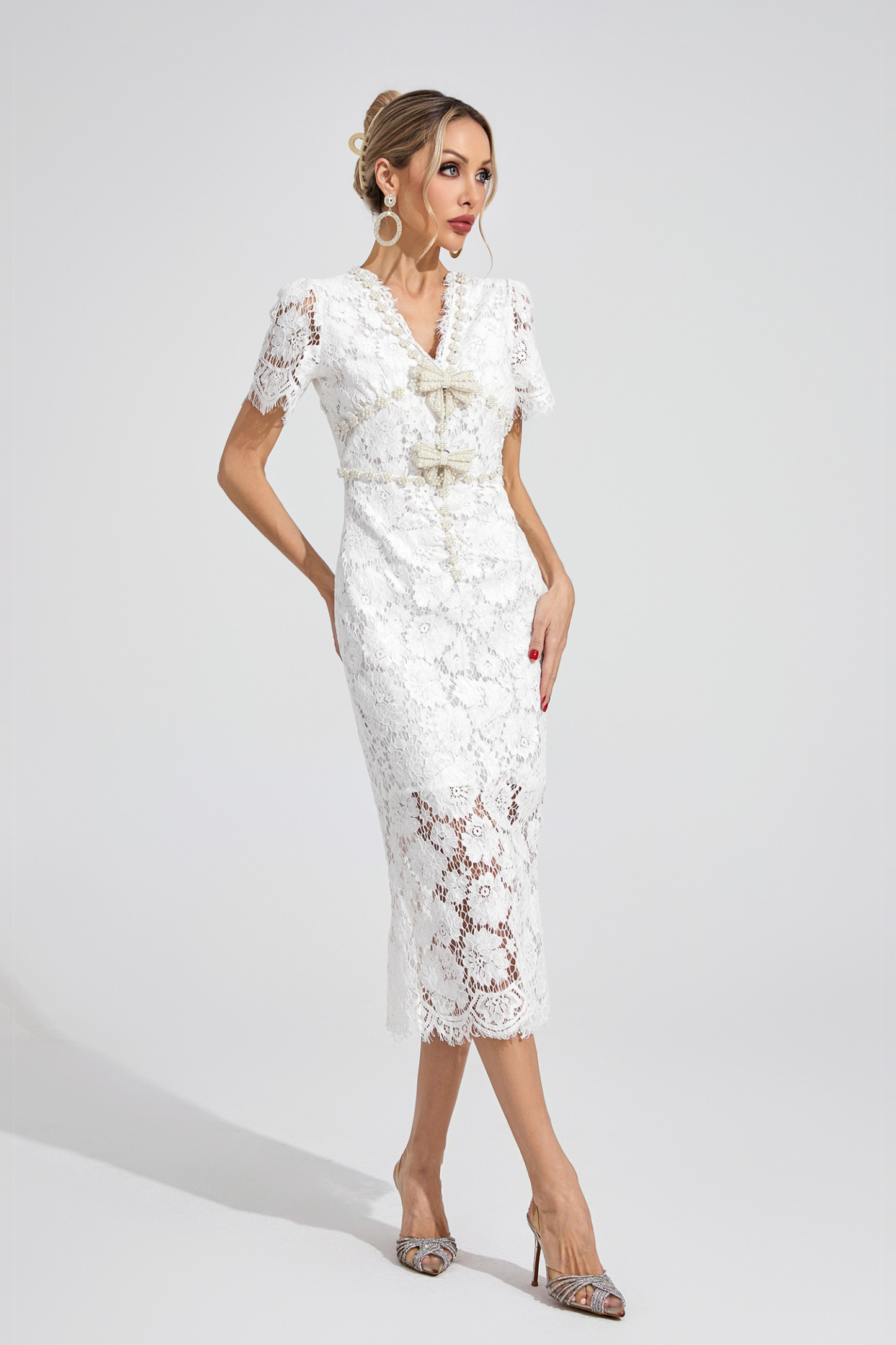 Nerys Ivory Lace Maxi Dress