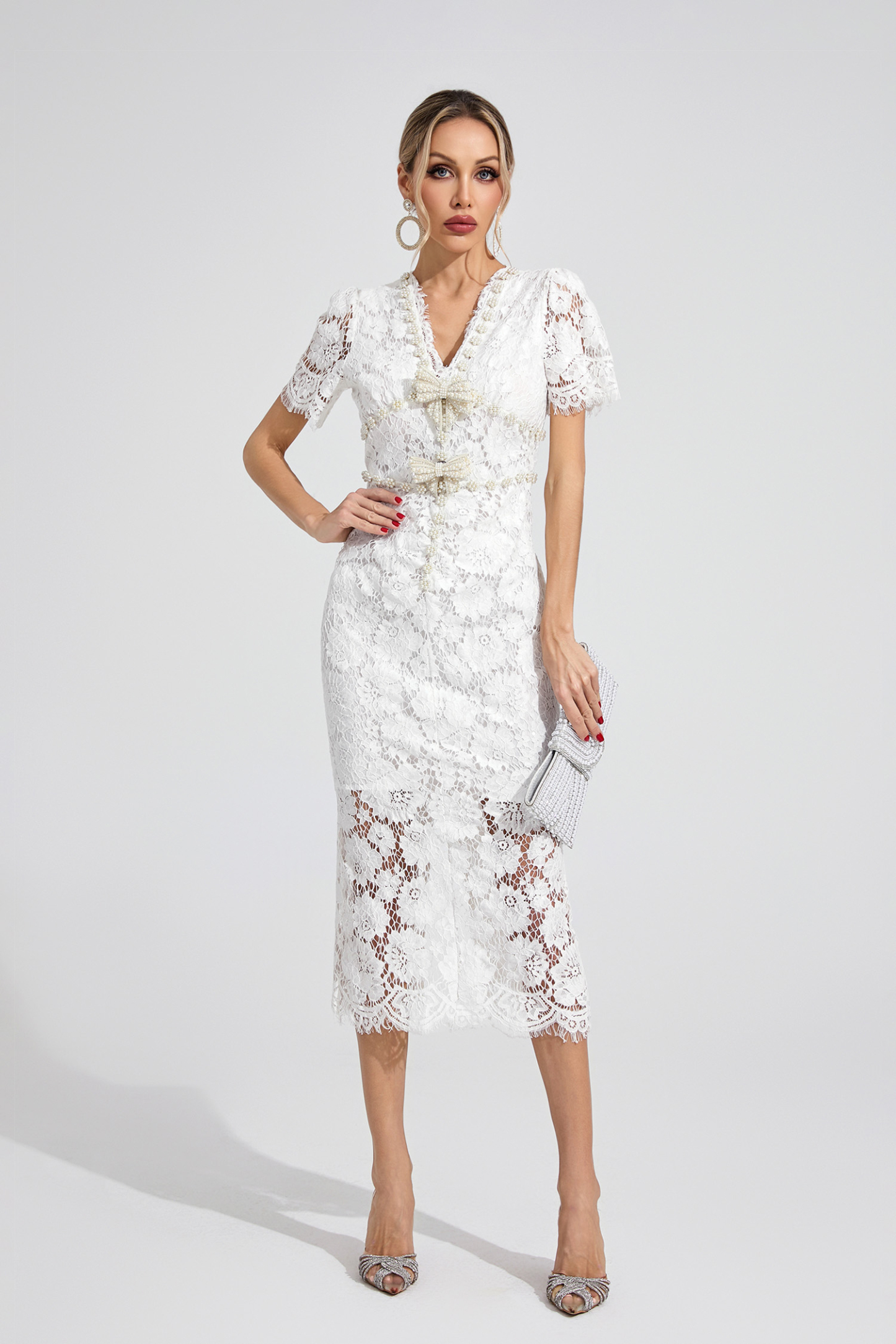 Nerys Ivory Lace Maxi Dress
