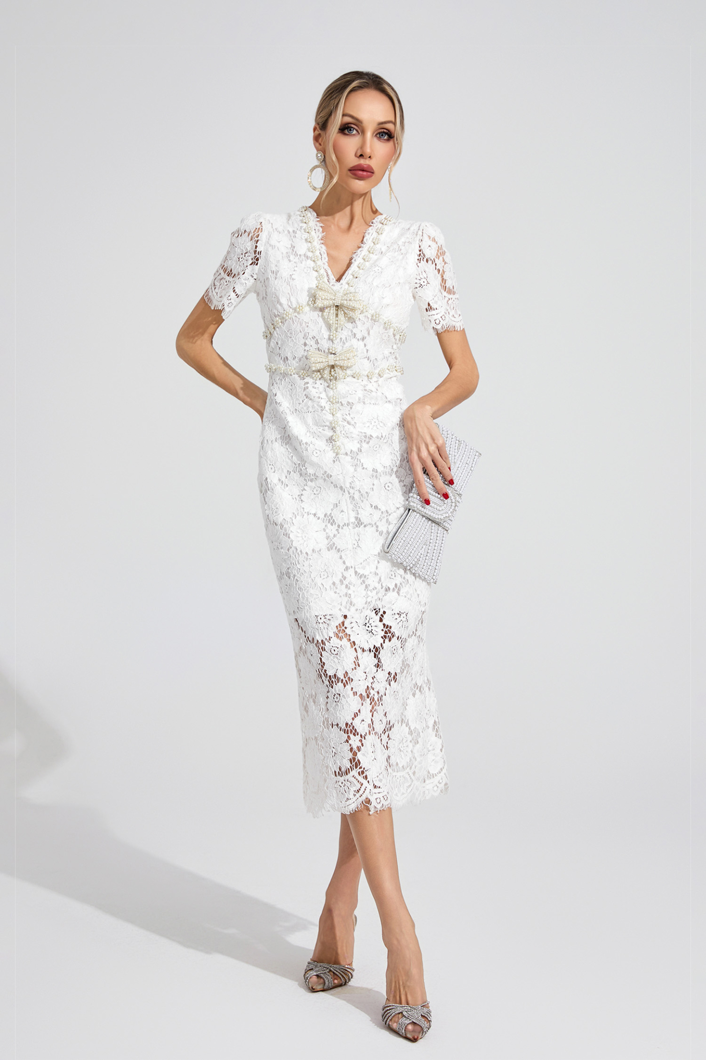Nerys Ivory Lace Maxi Dress