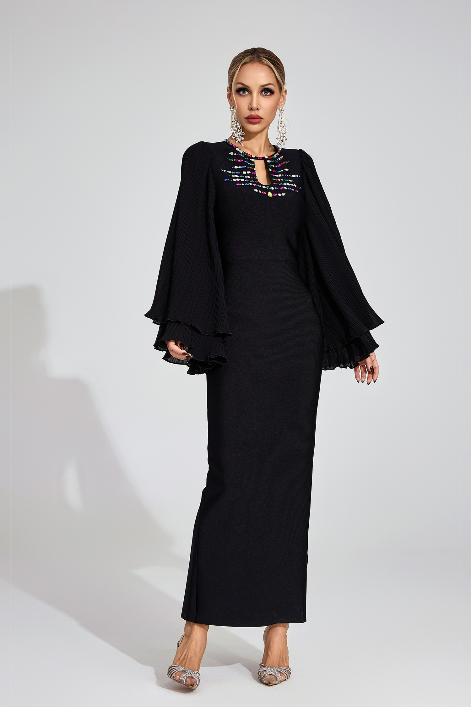 Fen Black Bandage Maxi Dress