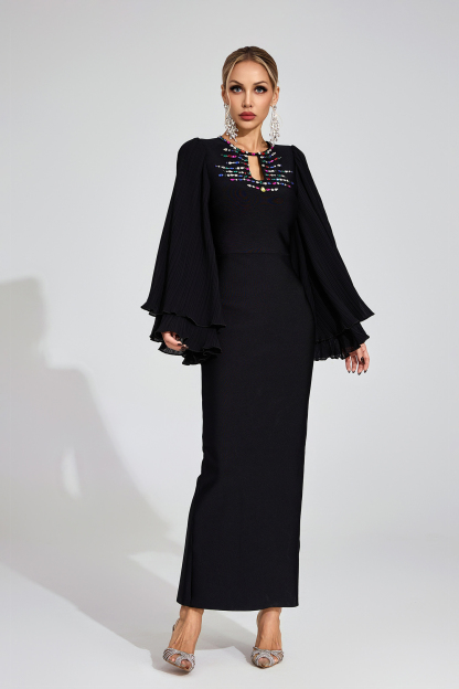 Fen Black Bandage Maxi Dress