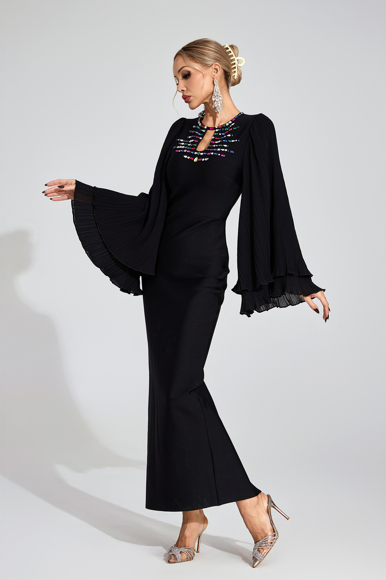 Fen Black Bandage Maxi Dress