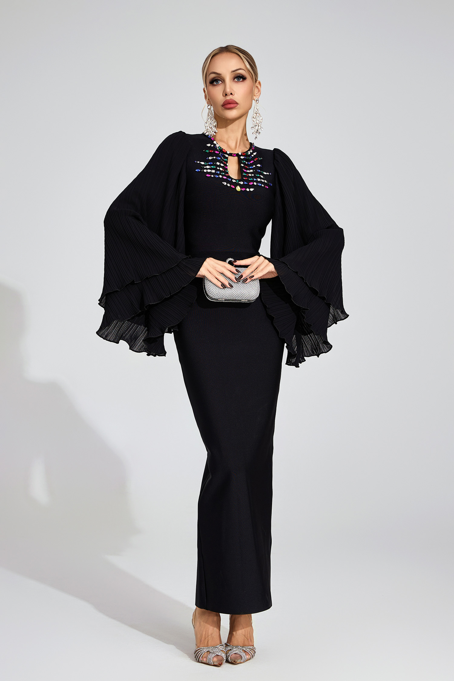 Fen Black Bandage Maxi Dress