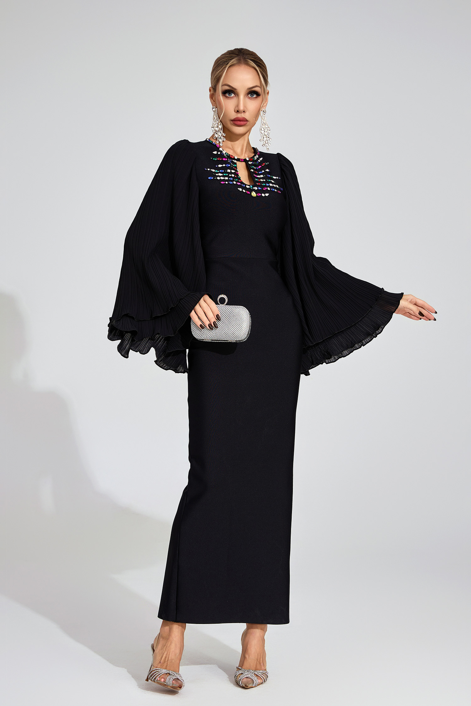 Fen Black Bandage Maxi Dress