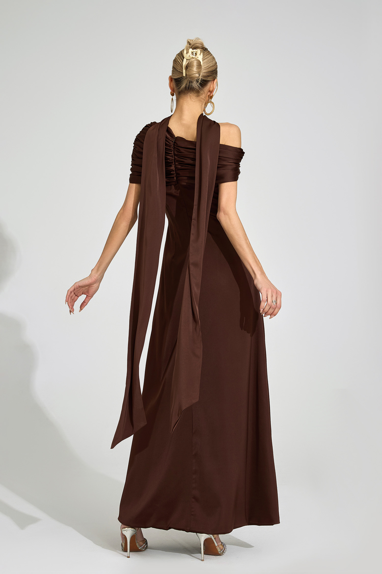 Pernilla Brown Floral Maxi Dress