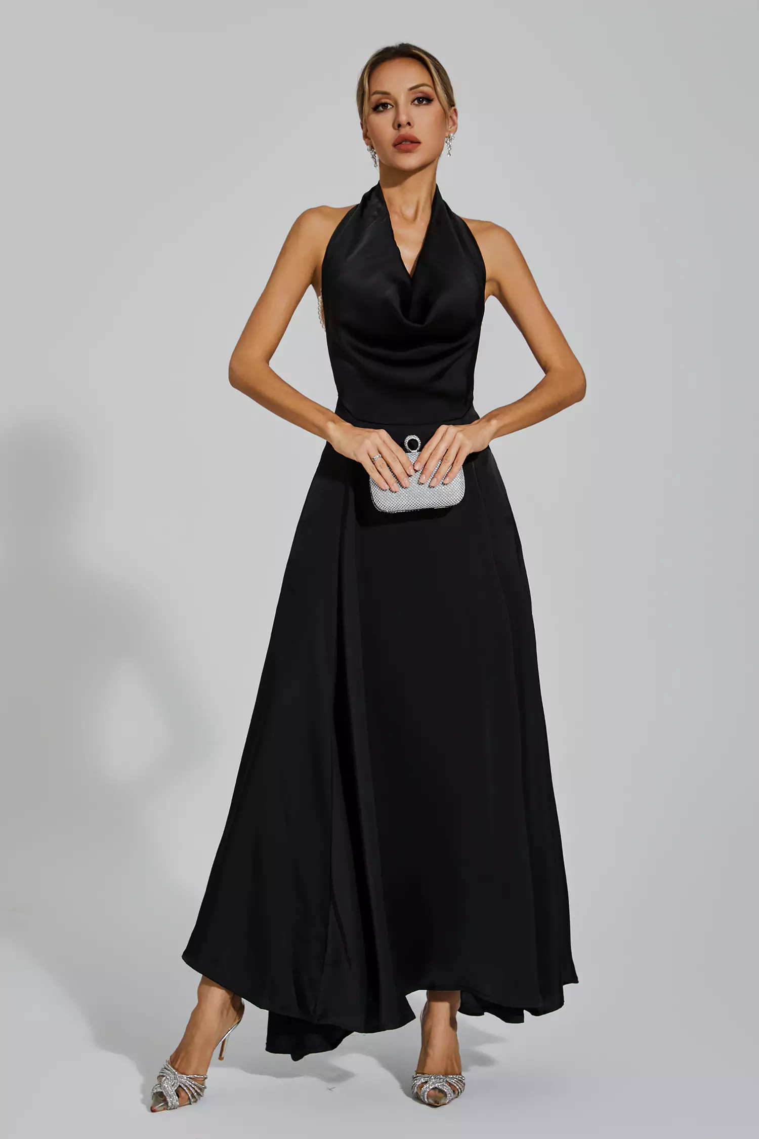 Cowper Black Halter Maxi Dress