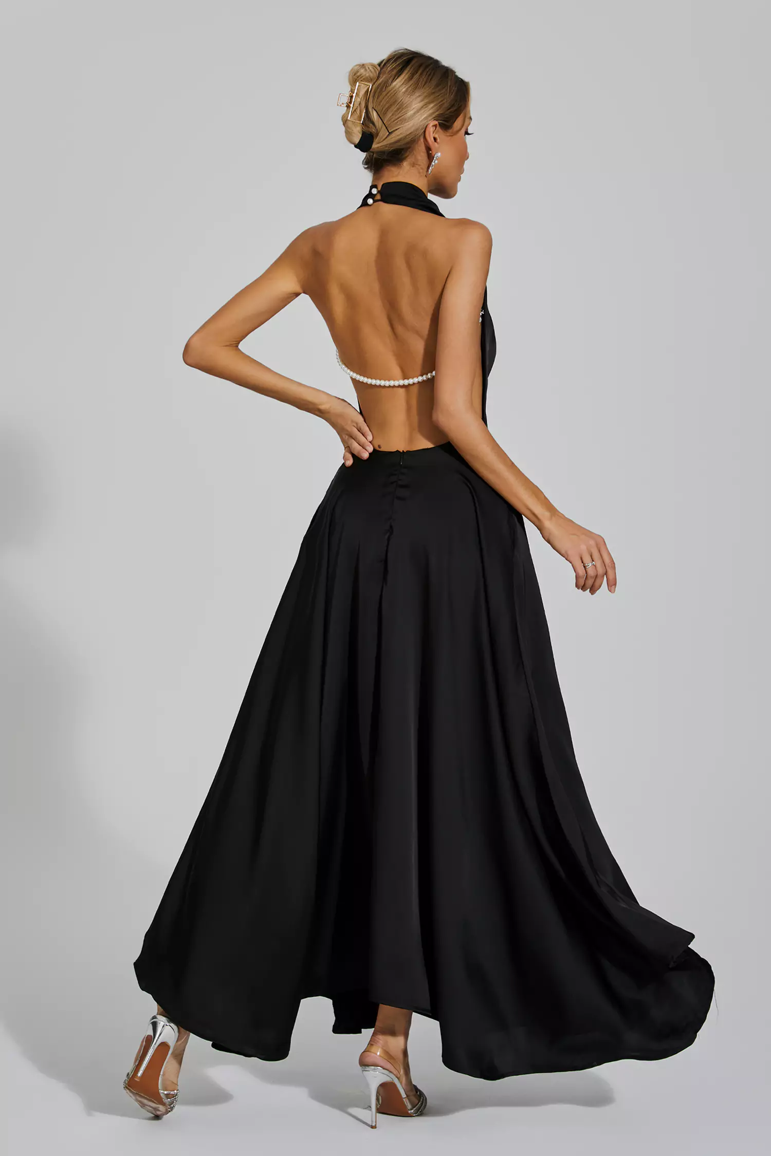Cowper Black Halter Maxi Dress