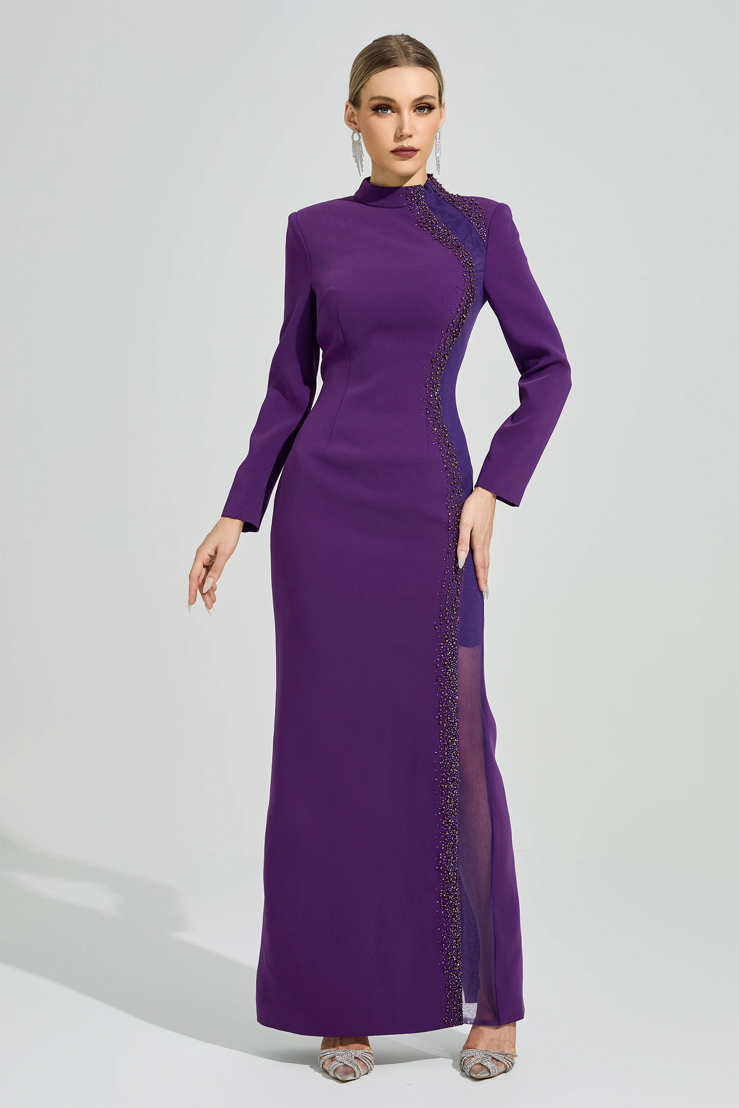 Neruda Purple Diamond Formal Dress