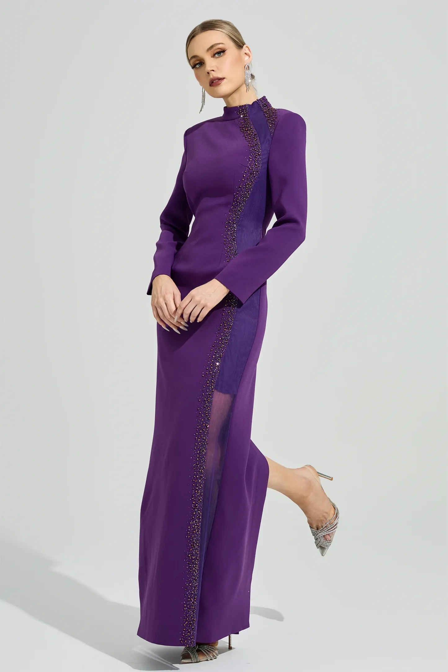 Neruda Purple Diamond Formal Dress