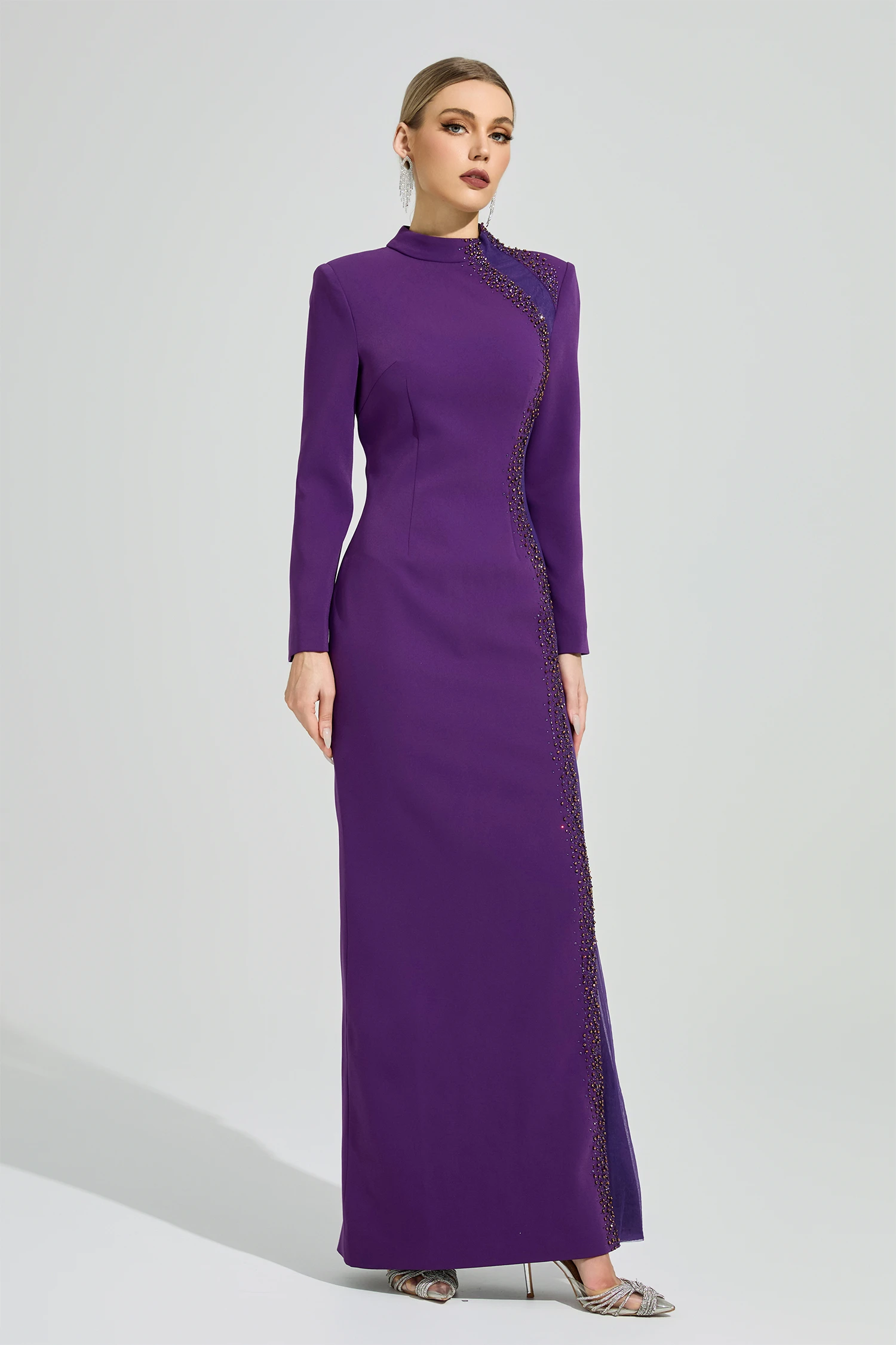 Neruda Purple Diamond Formal Dress
