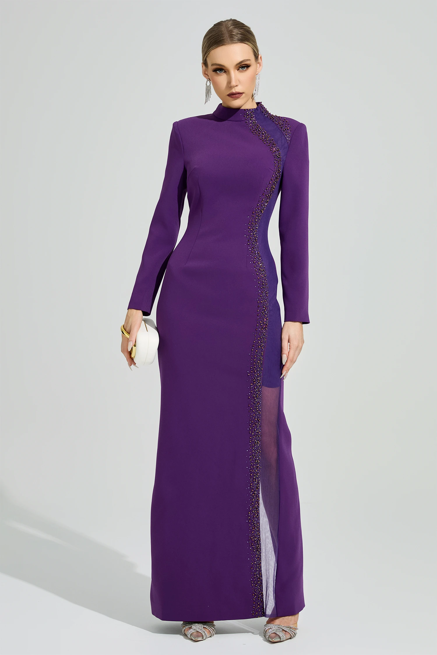 Neruda Purple Diamond Formal Dress