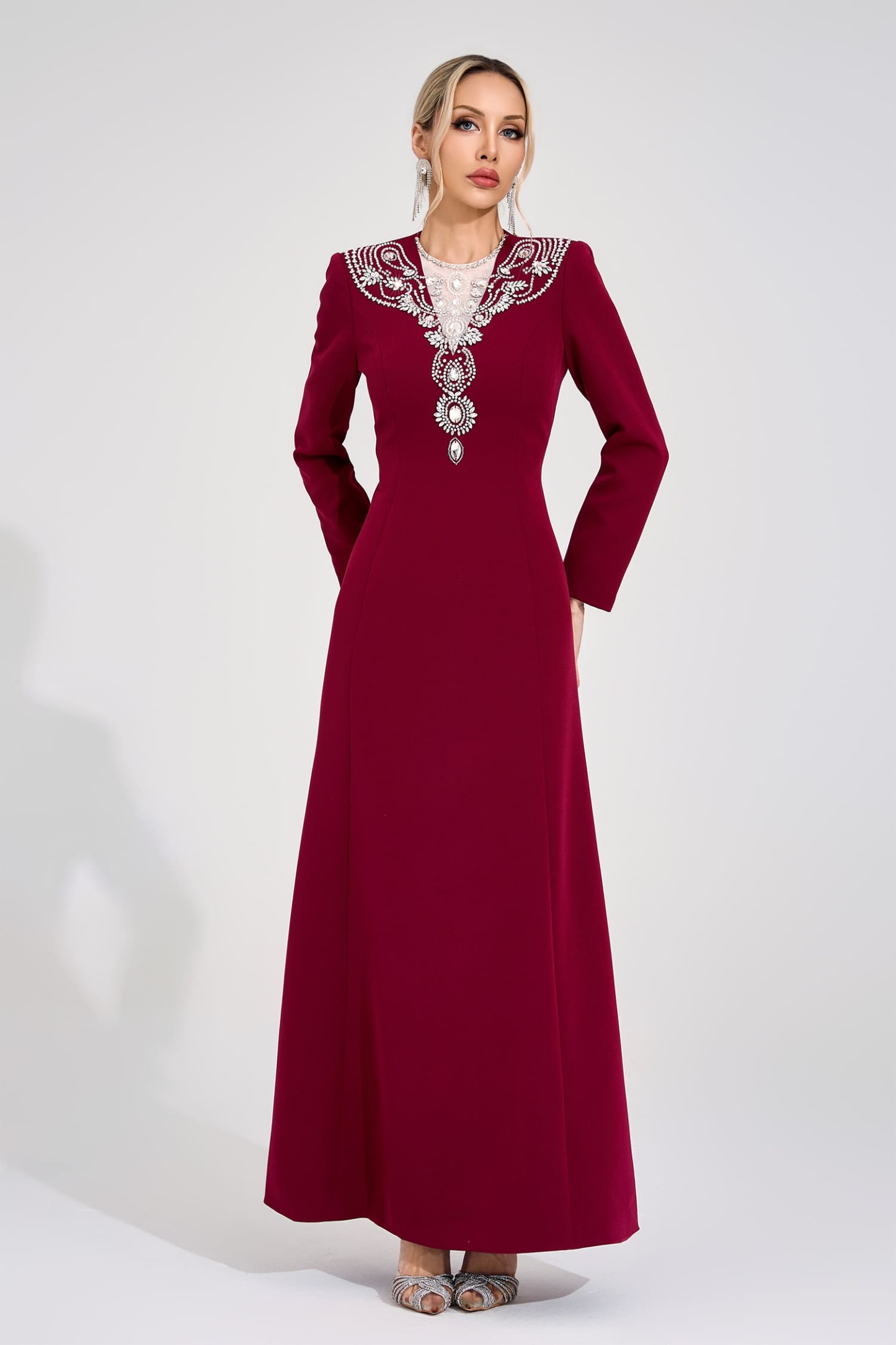 Tolstoy Red Diamond Maxi Dress
