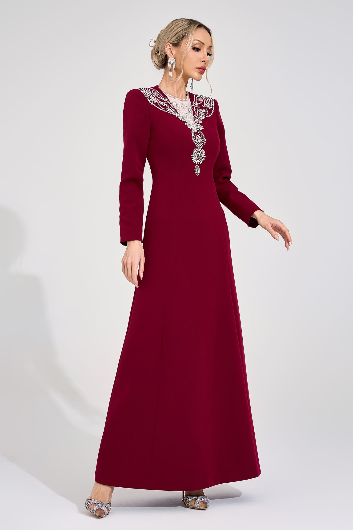 Tolstoy Red Diamond Maxi Dress