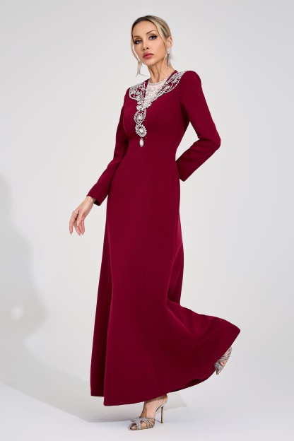 Tolstoy Red Diamond Maxi Dress