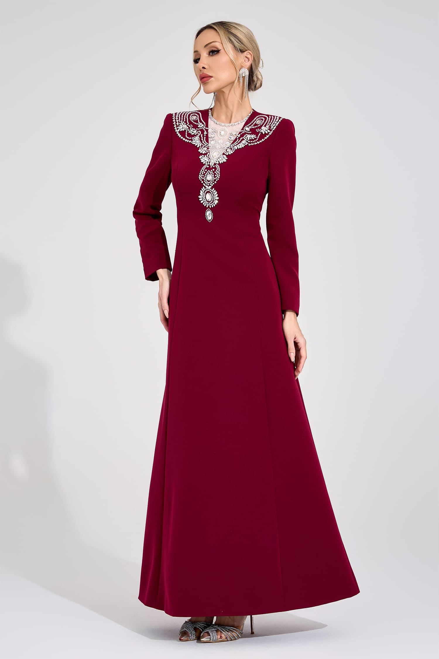 Tolstoy Red Diamond Maxi Dress