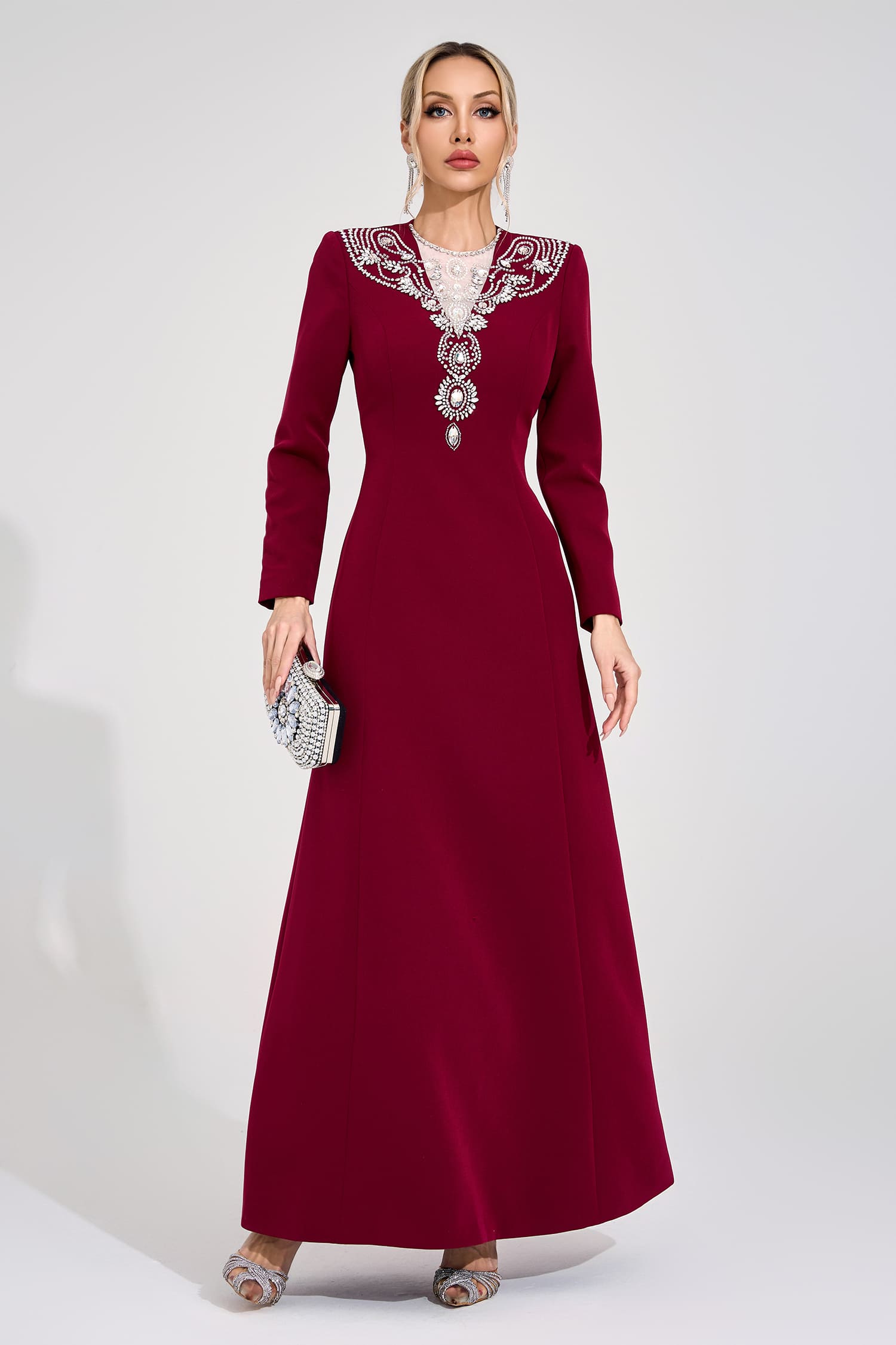 Tolstoy Red Diamond Maxi Dress