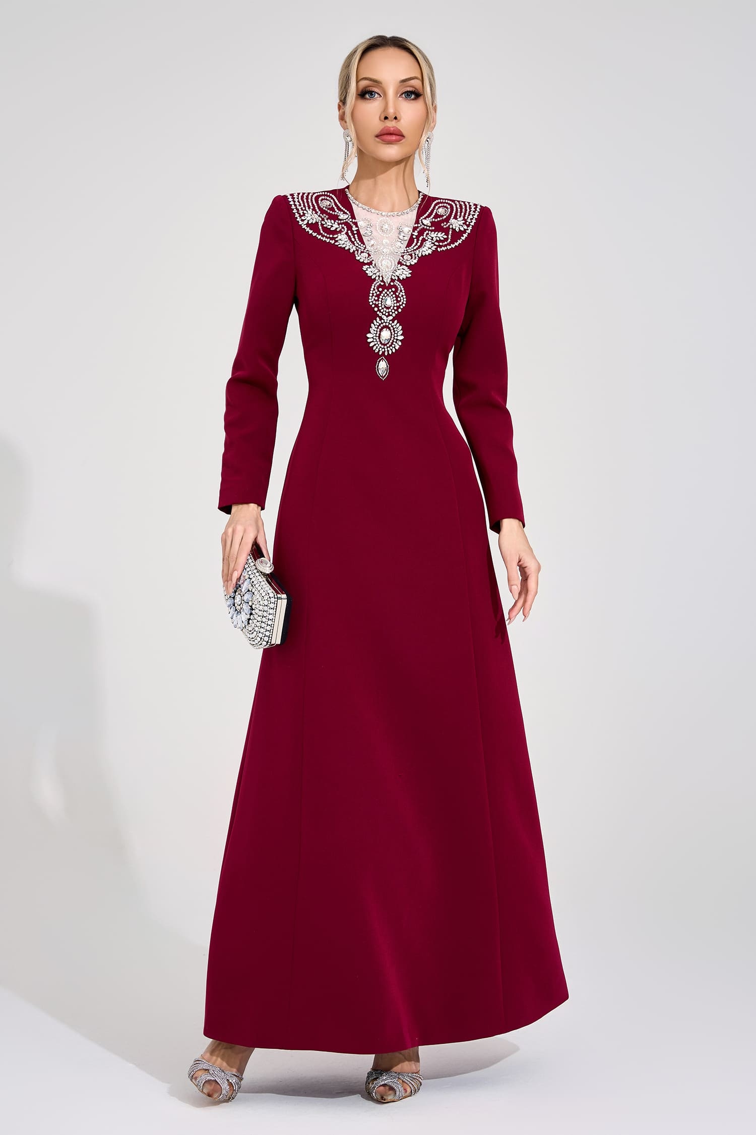 Tolstoy Red Diamond Maxi Dress