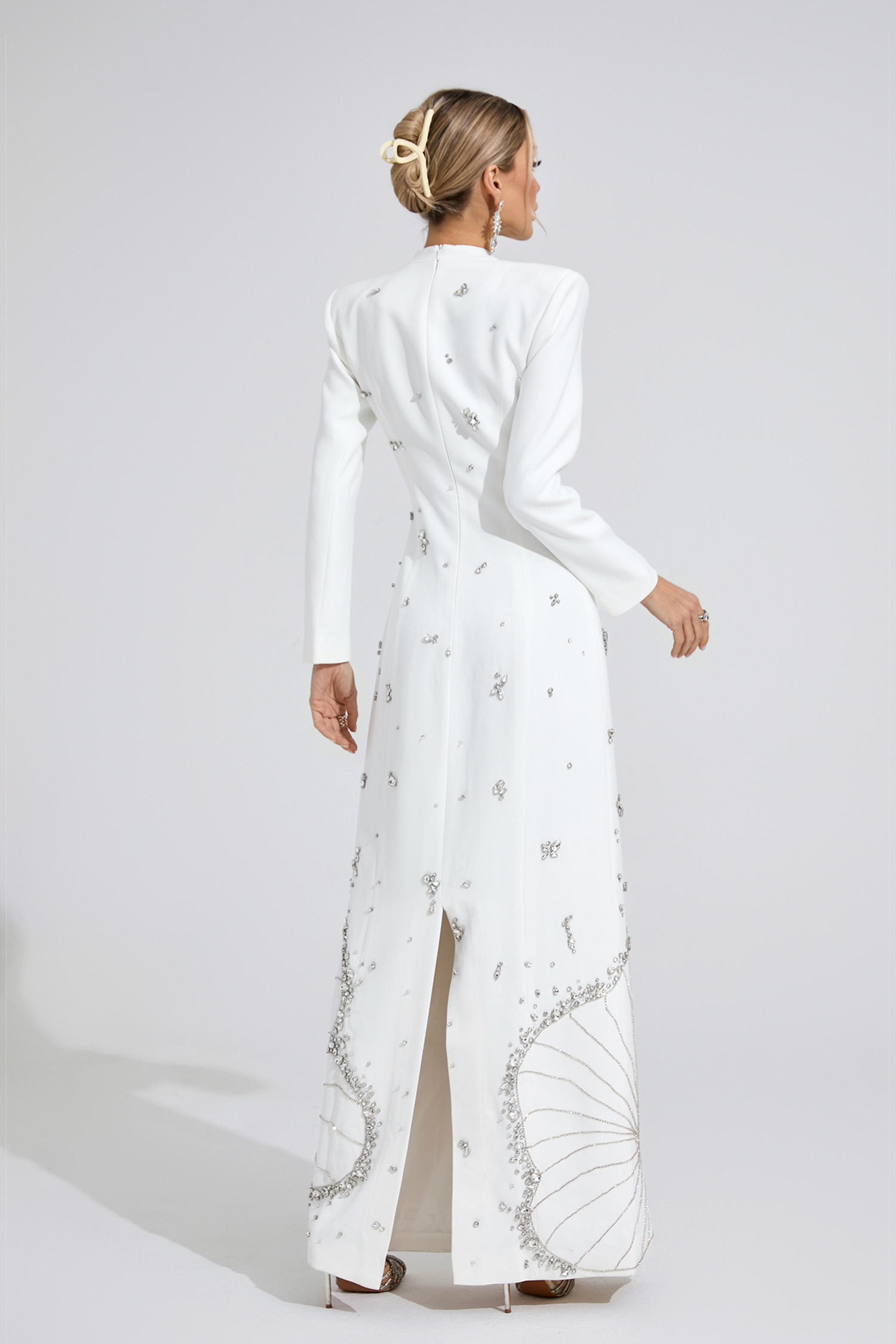 Knoll White Diamond Maxi Dress